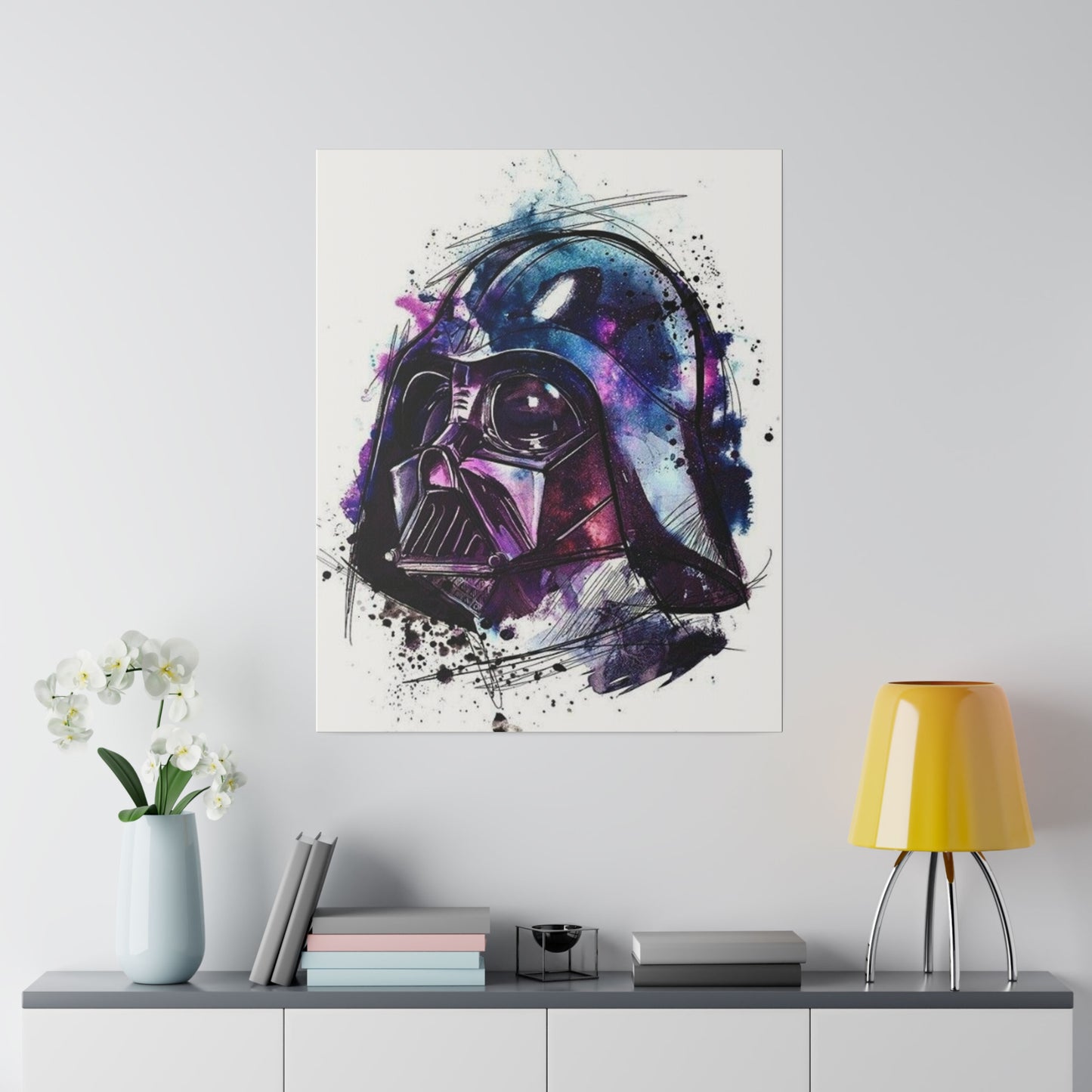 Star Wars Darth Vader Watercolor Canvas: Dark Side Art