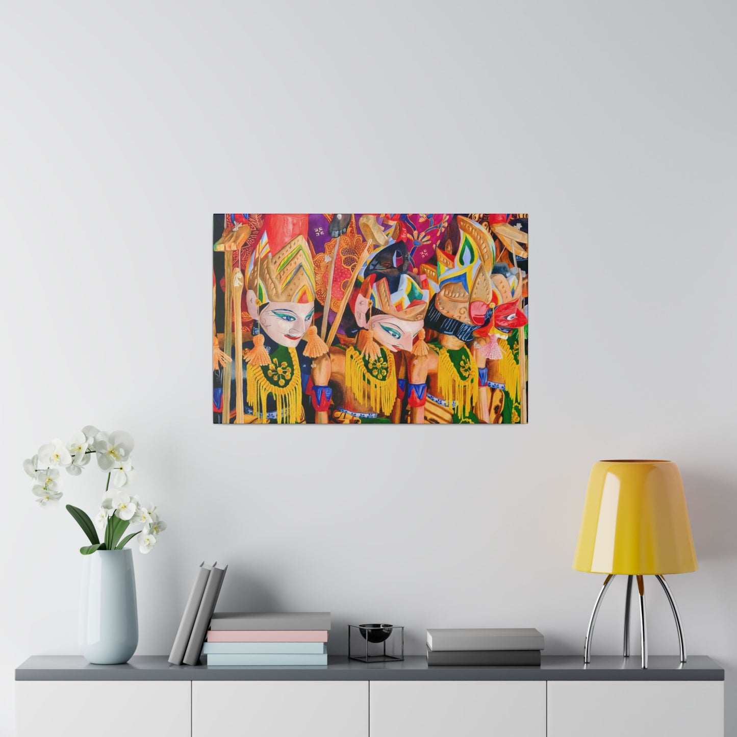 Wayang Tales: Indonesian Wall Art - Canvas