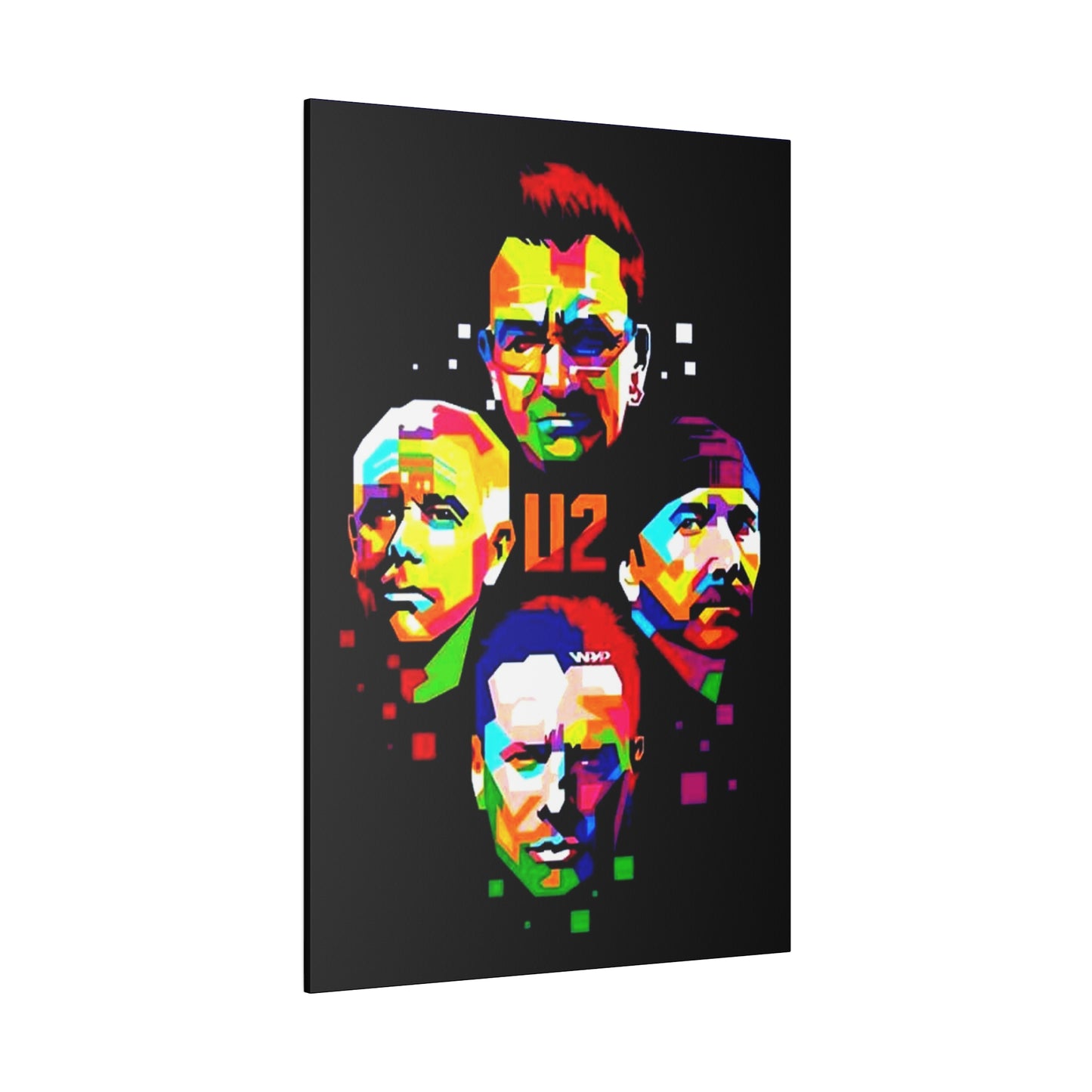 U2: Colorful Silhouettes on a Noir Canvas
