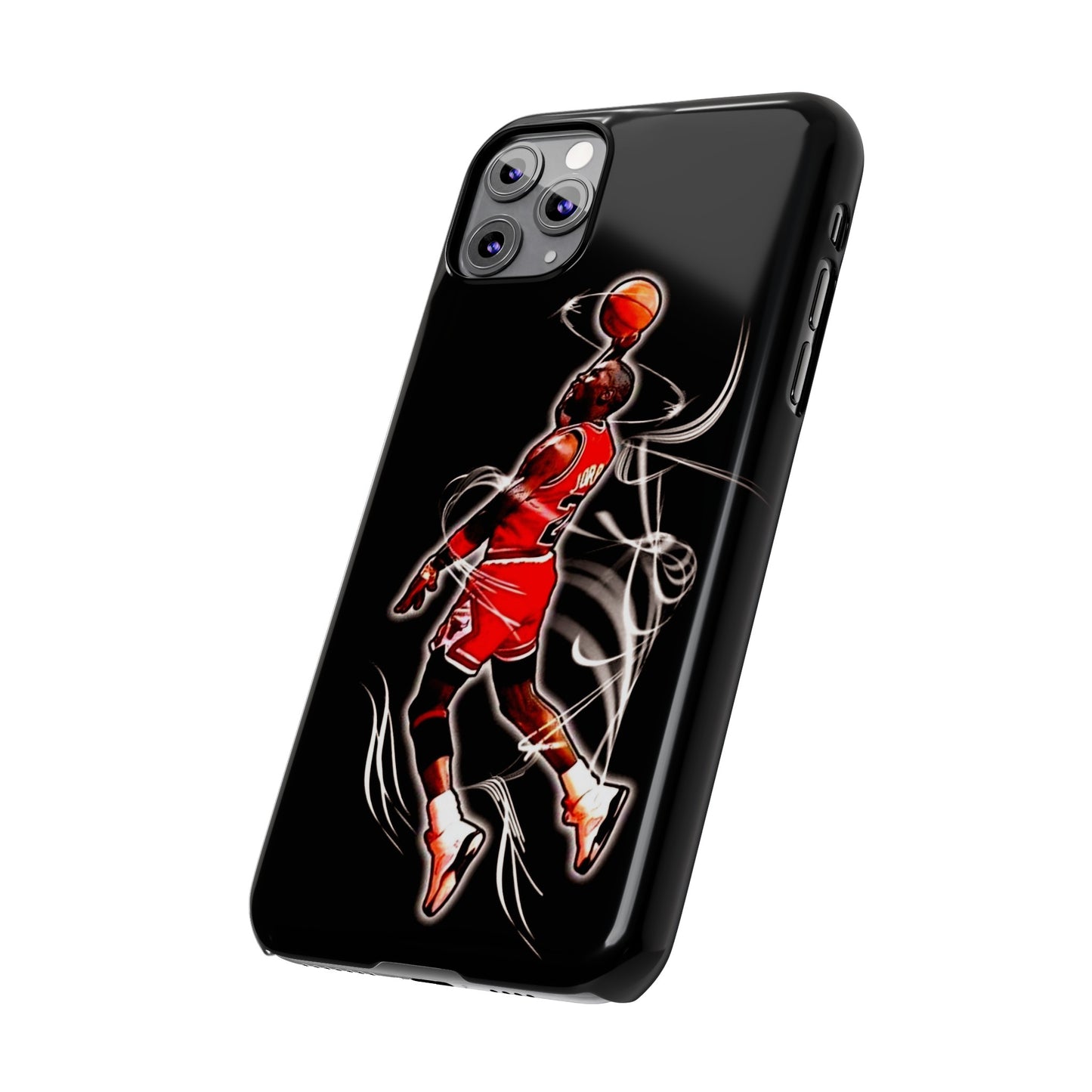 Michael Jordan Dunks and Scores" iPhone 15, 14, 13, 12, 11 Cases