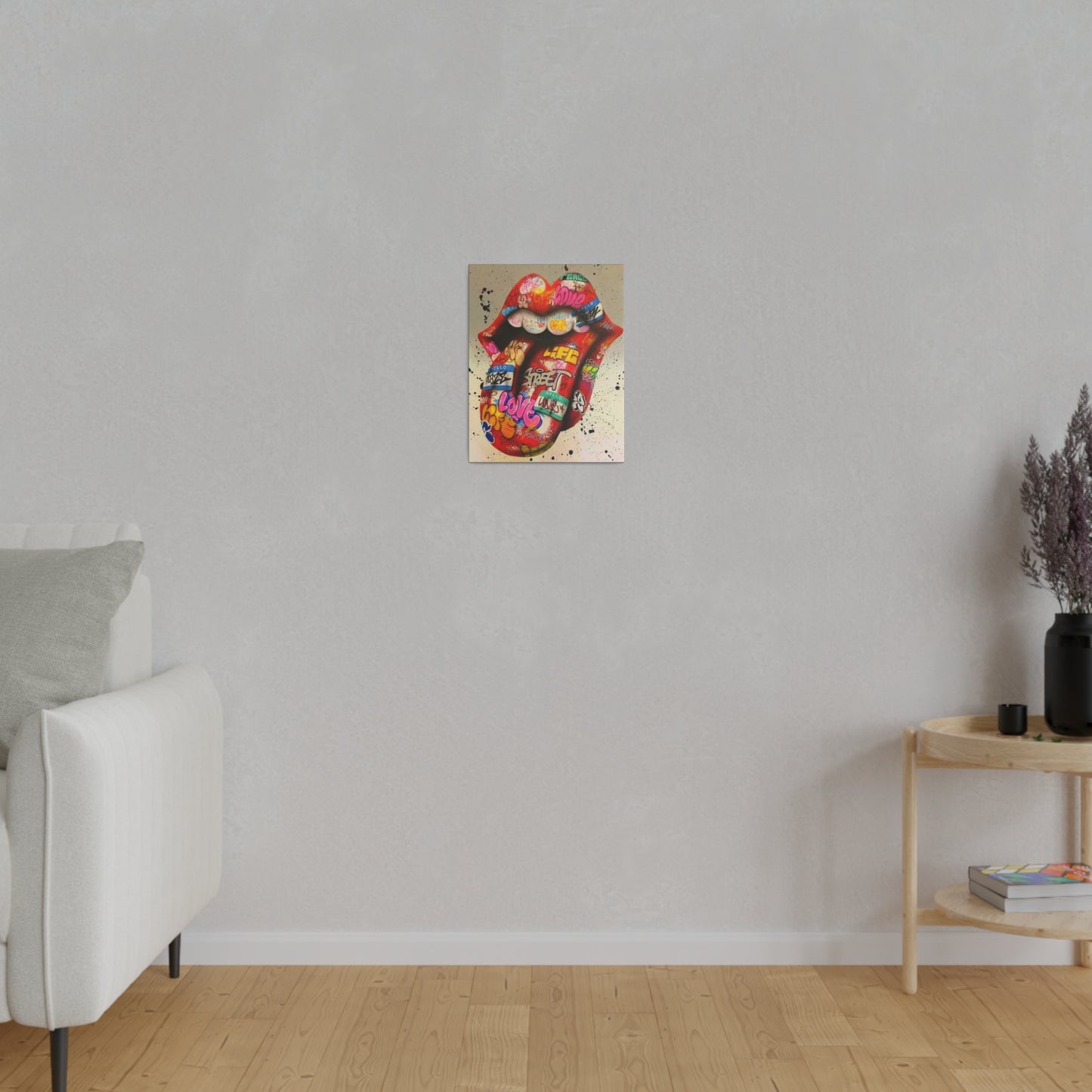 Rolling Stones Tongue Logo - Canvas