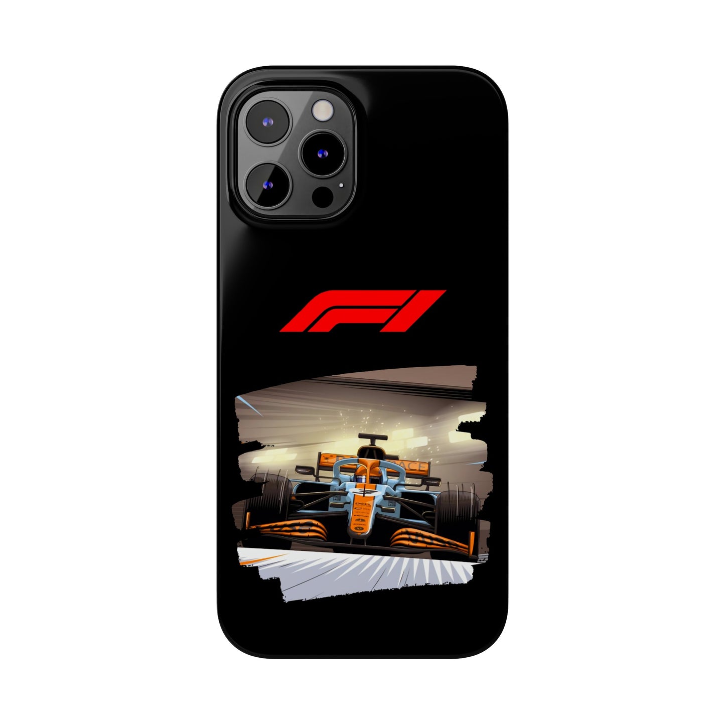 F1 McClaren Orange Car Iphone 15, 14, 13, 12, 11 Cases