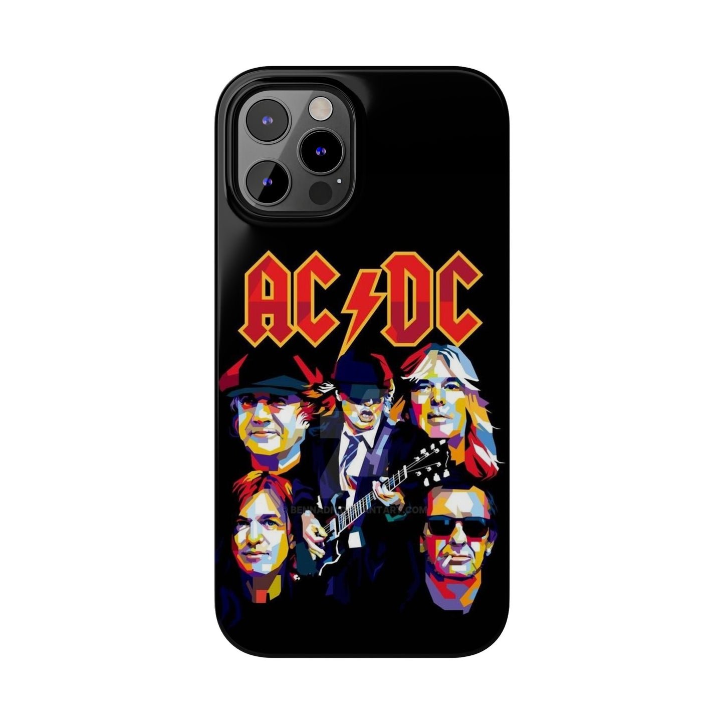 AC/DC IPhone 15, 14, 13, 12 Cases - Art design