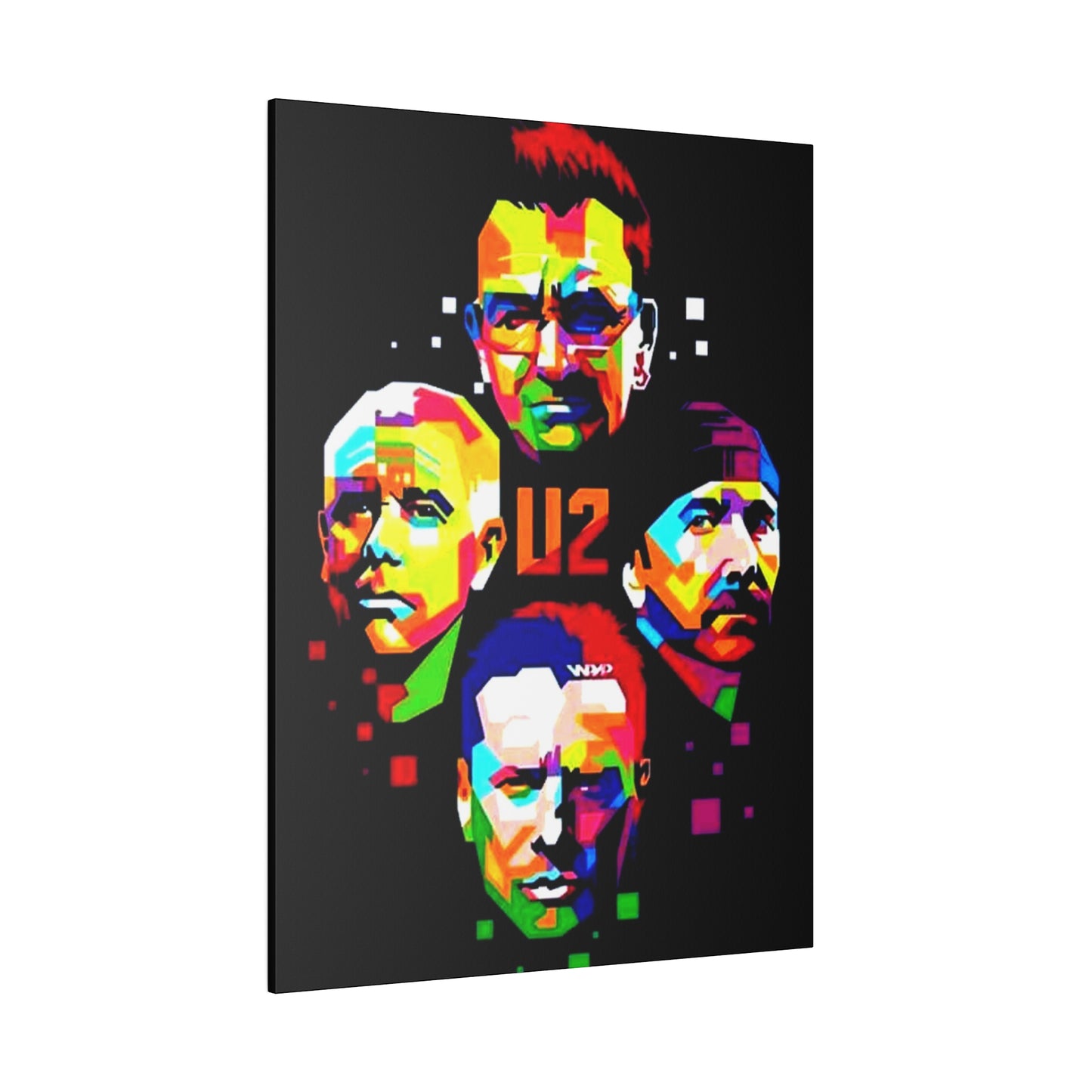 U2: Colorful Silhouettes on a Noir Canvas