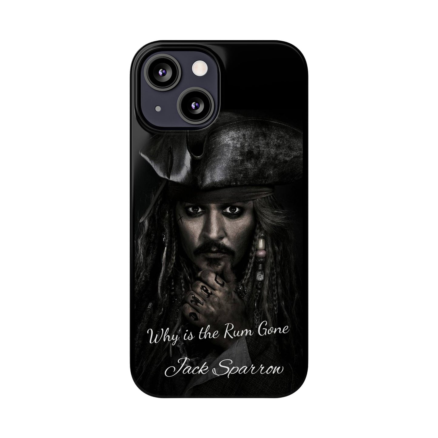 Captain Jack Sparrow: Where's the Rum? iPhone 15, 14, 13, 12 Cases