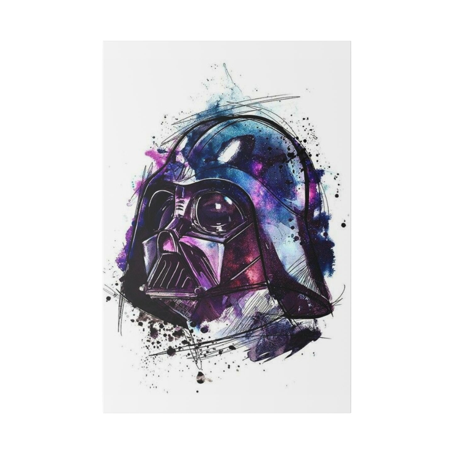 Star Wars Darth Vader Watercolor Canvas: Dark Side Art