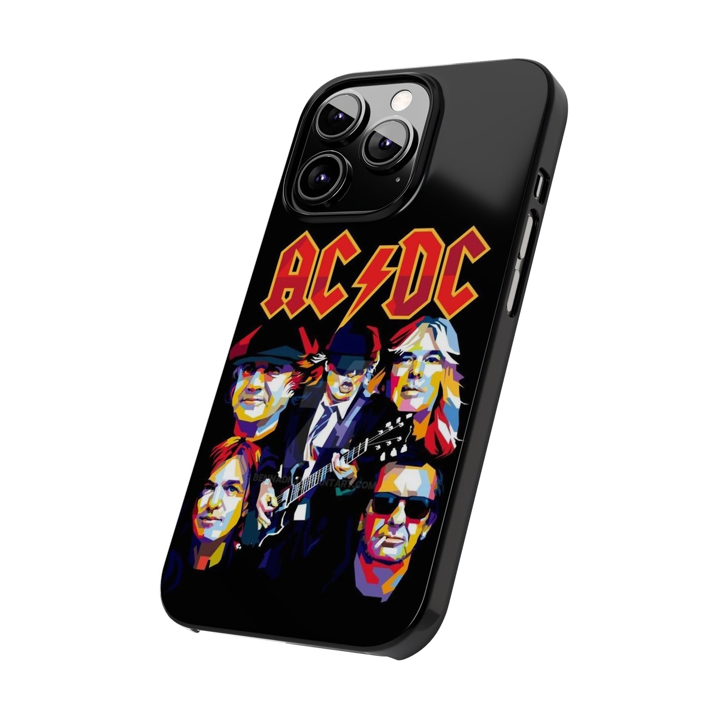 AC/DC IPhone 15, 14, 13, 12 Cases - Art design