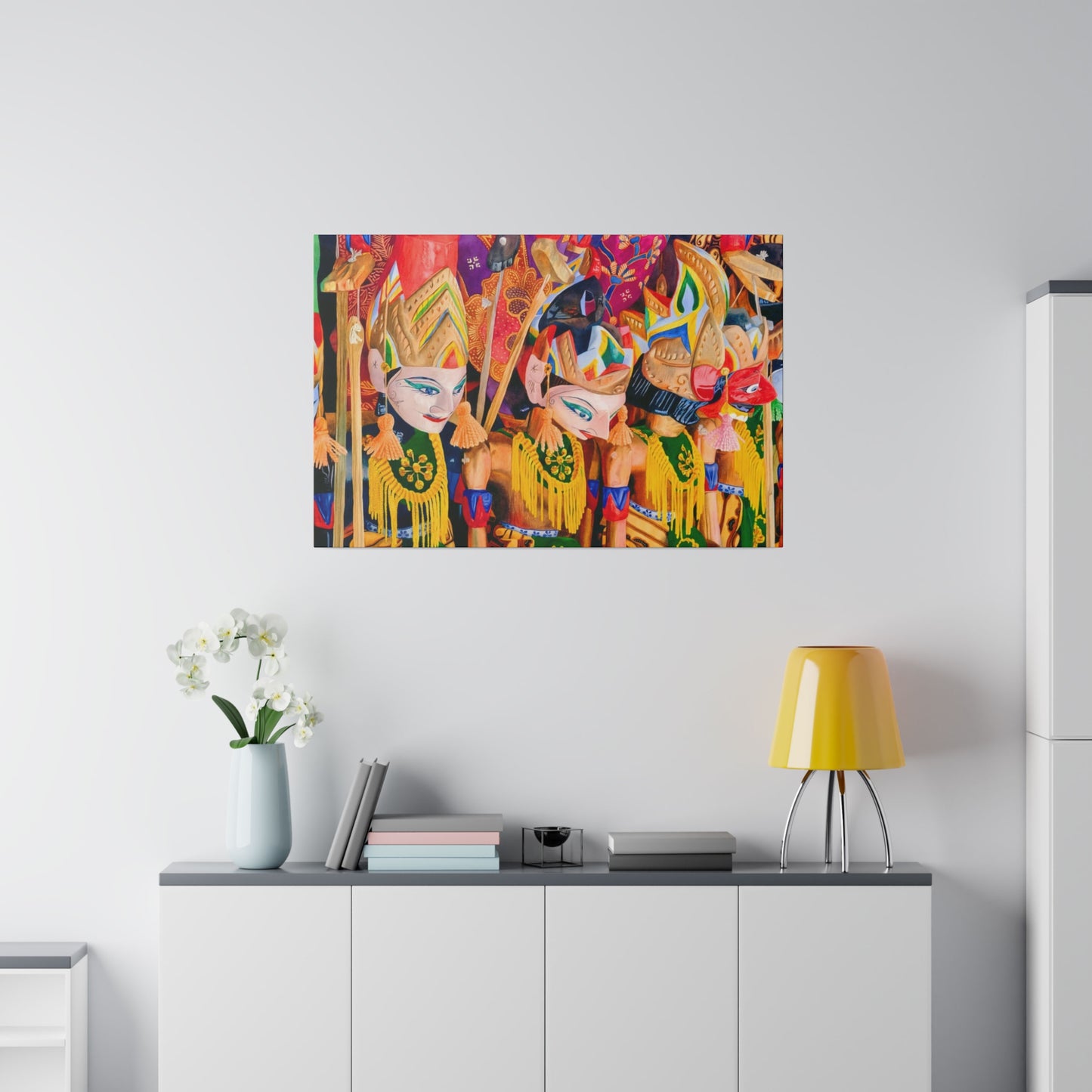 Wayang Tales: Indonesian Wall Art - Canvas