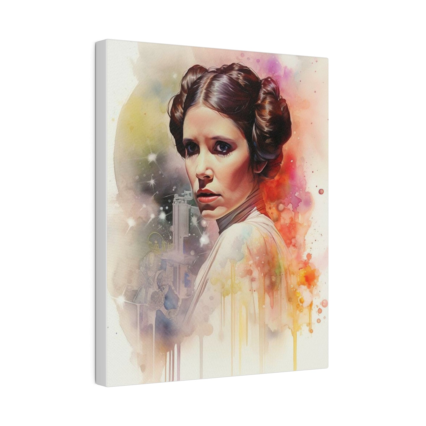 Star Wars Princess Leia Watercolor Canvas: Rebel Spirit