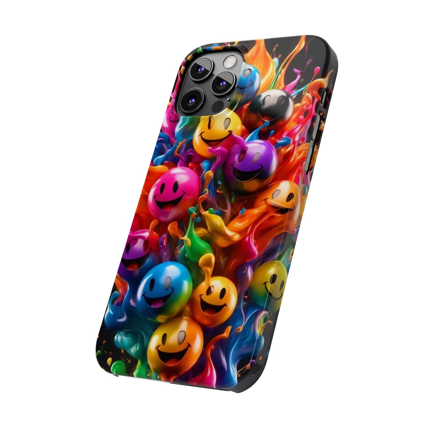 Colorful Emoji" iPhone Cases for iPhone Models 15, 14, 13, 12