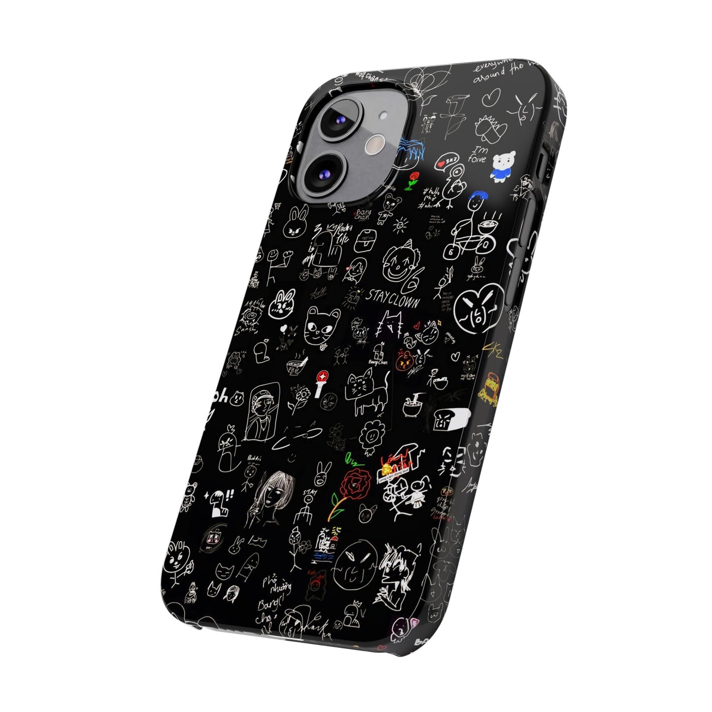 Kids Drawings Style Iphone 15, 14, 13, 12 Cases