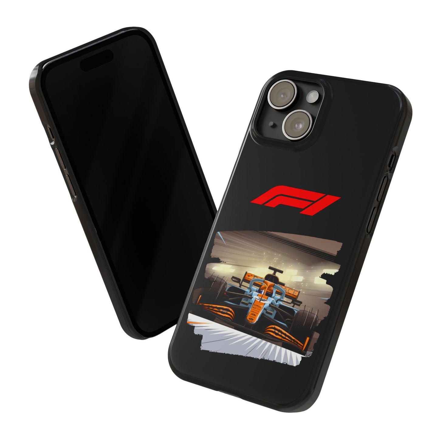 F1 McClaren Orange Car Iphone 15, 14, 13, 12, 11 Cases