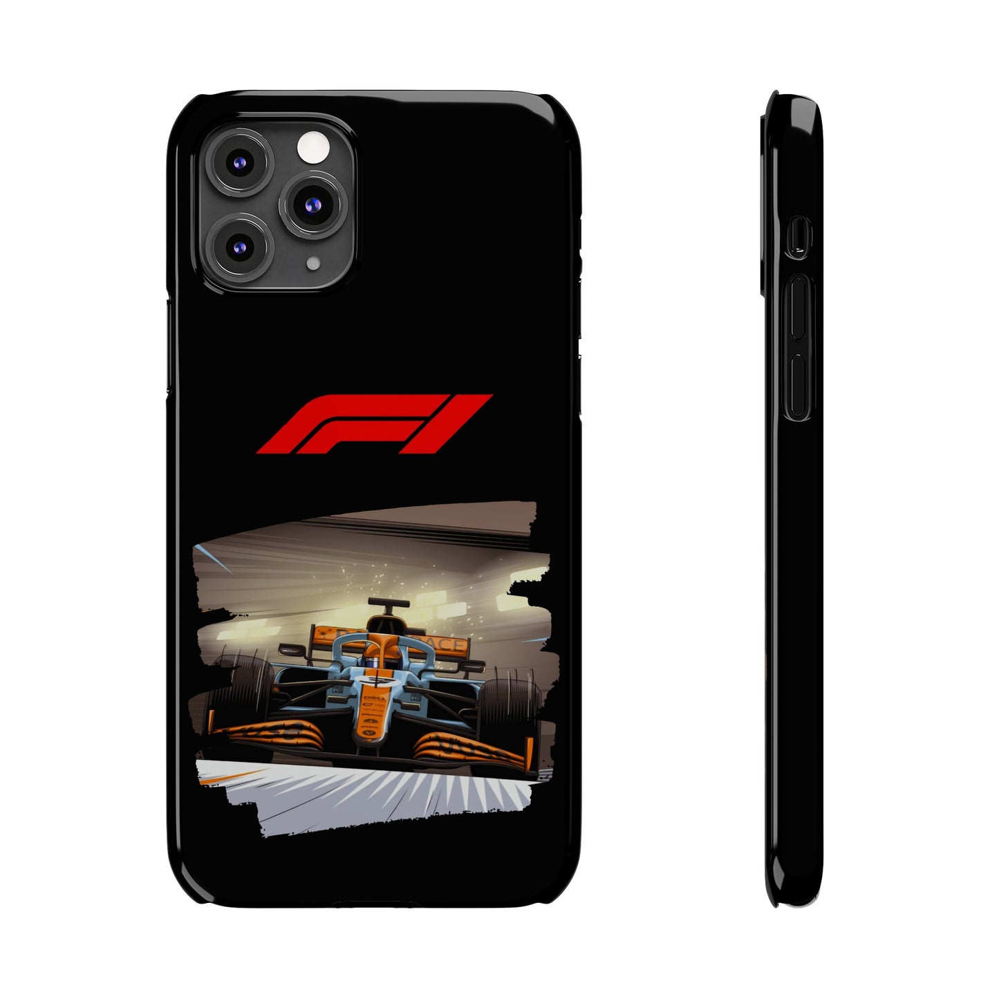 F1 McClaren Orange Car Iphone 15, 14, 13, 12, 11 Cases