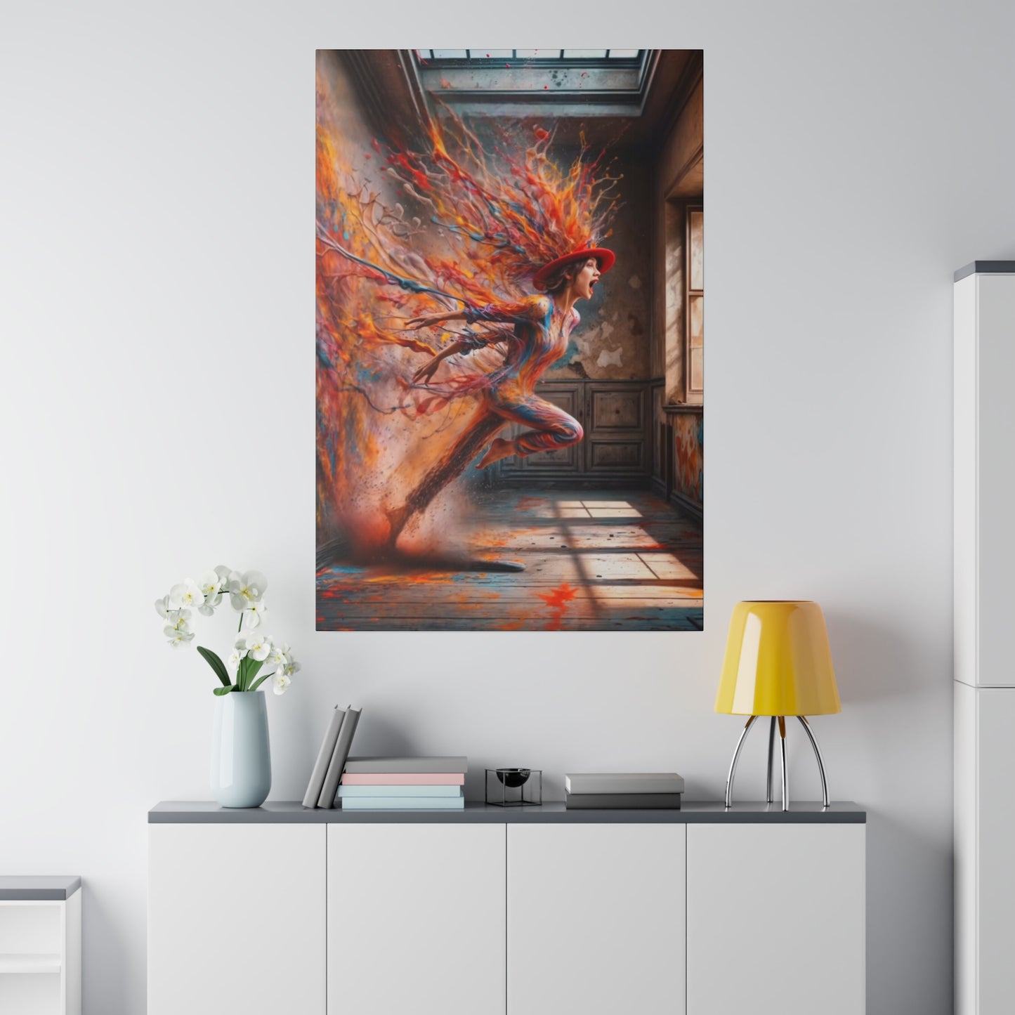 Breaking Through: A Spectrum of Paints - Canvas