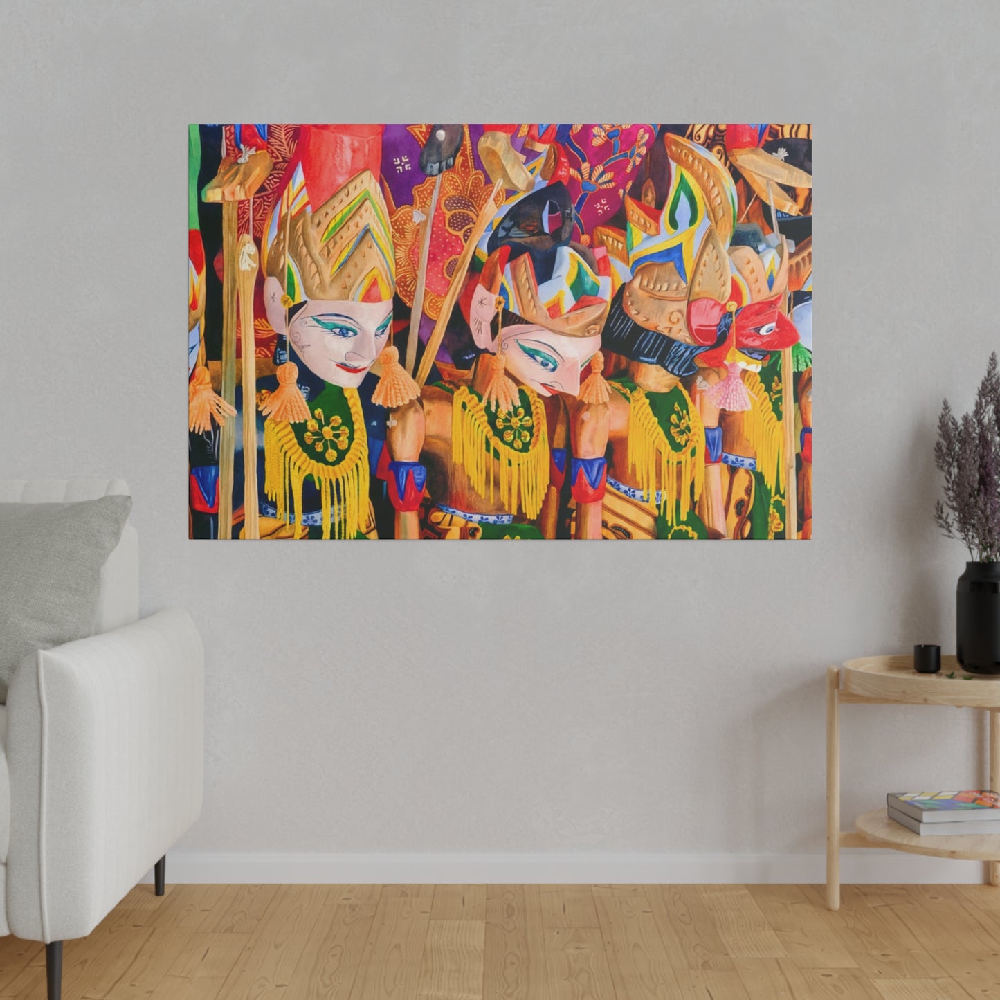 Wayang Tales: Indonesian Wall Art - Canvas