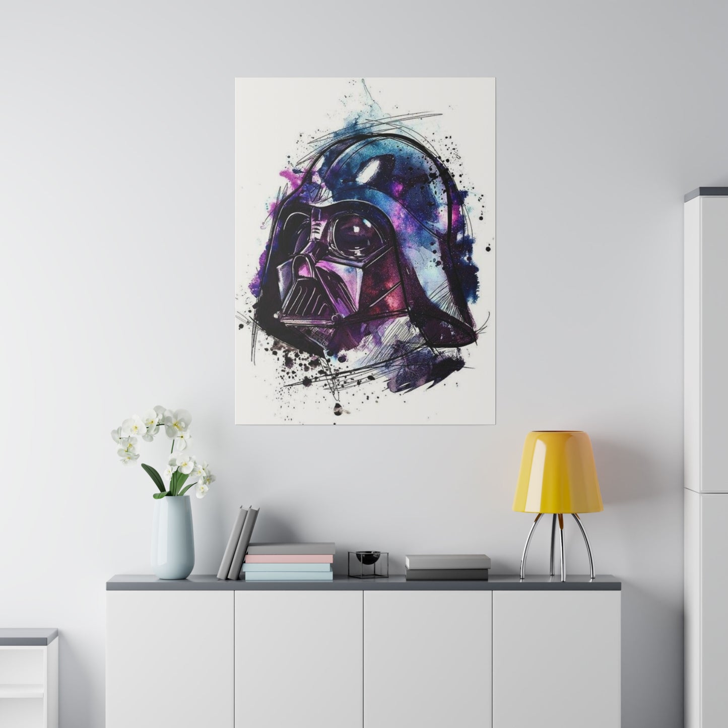 Star Wars Darth Vader Watercolor Canvas: Dark Side Art