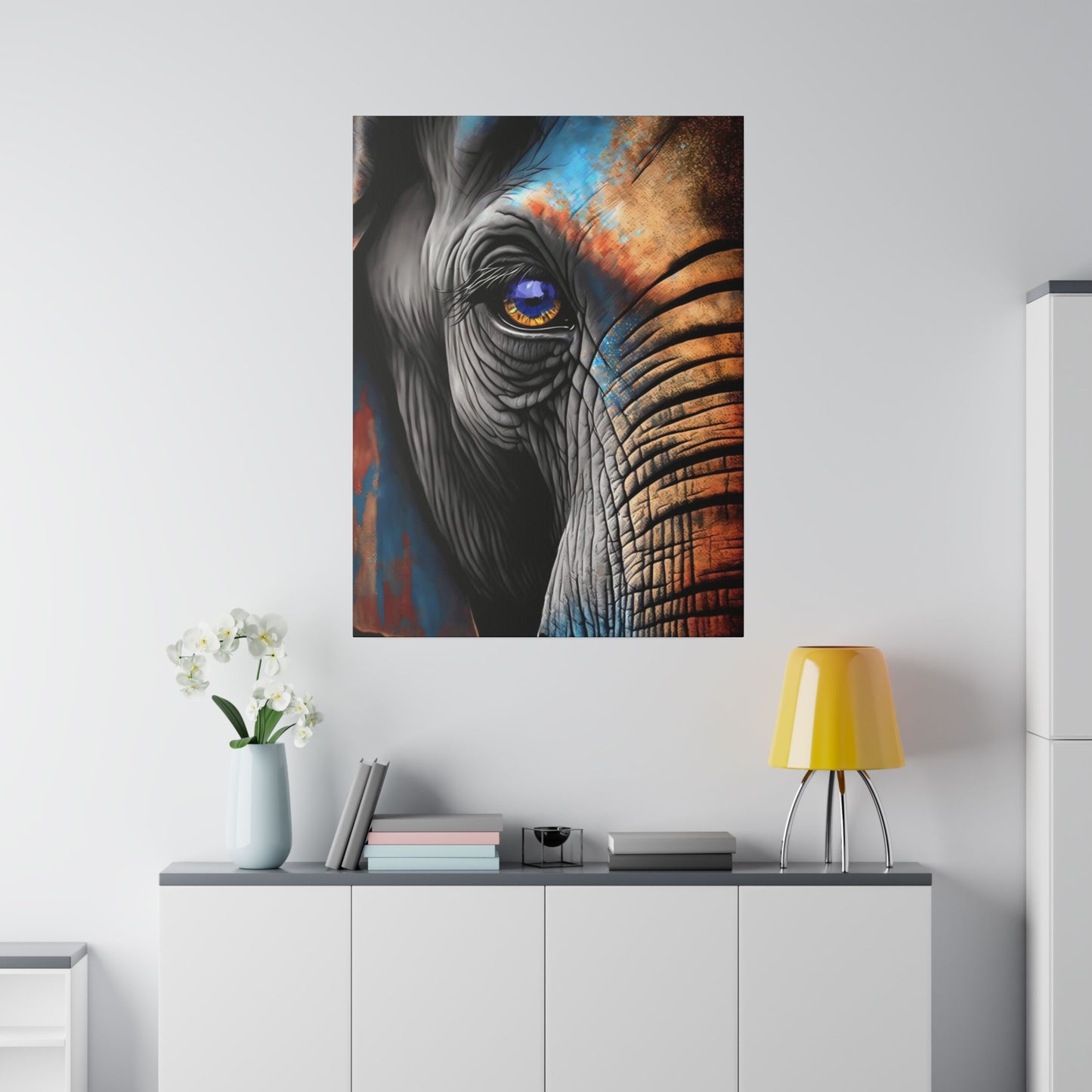 Half Elephant Head: Nature-Inspired Wall Art Canvas