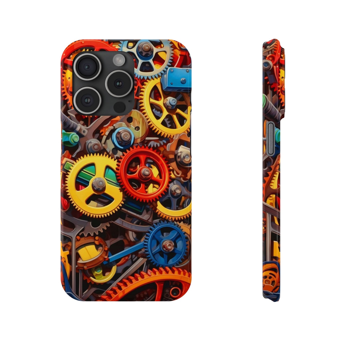 Colorful Gears: Iphone 15, 14, 13, 12 Cases