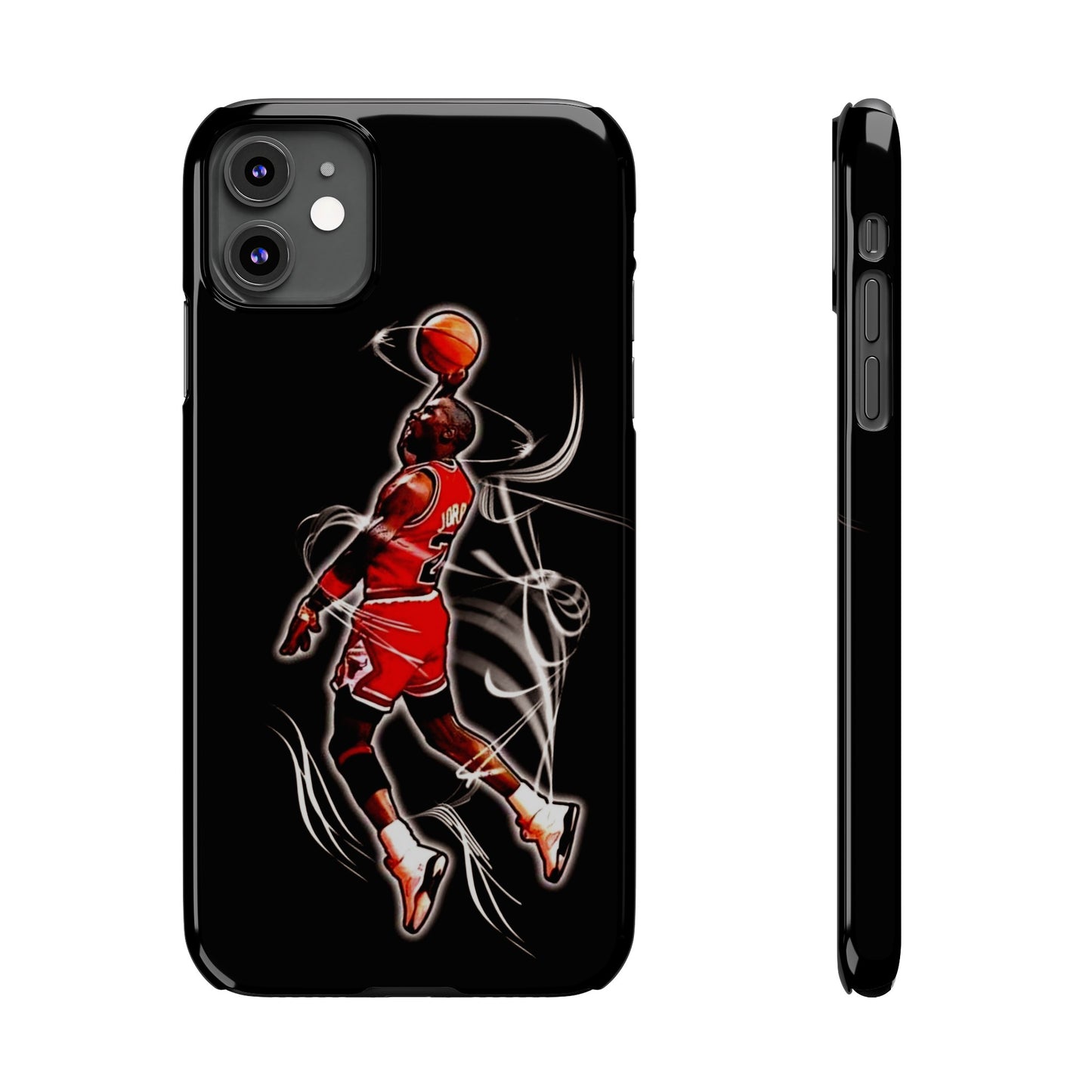Michael Jordan Dunks and Scores" iPhone 15, 14, 13, 12, 11 Cases