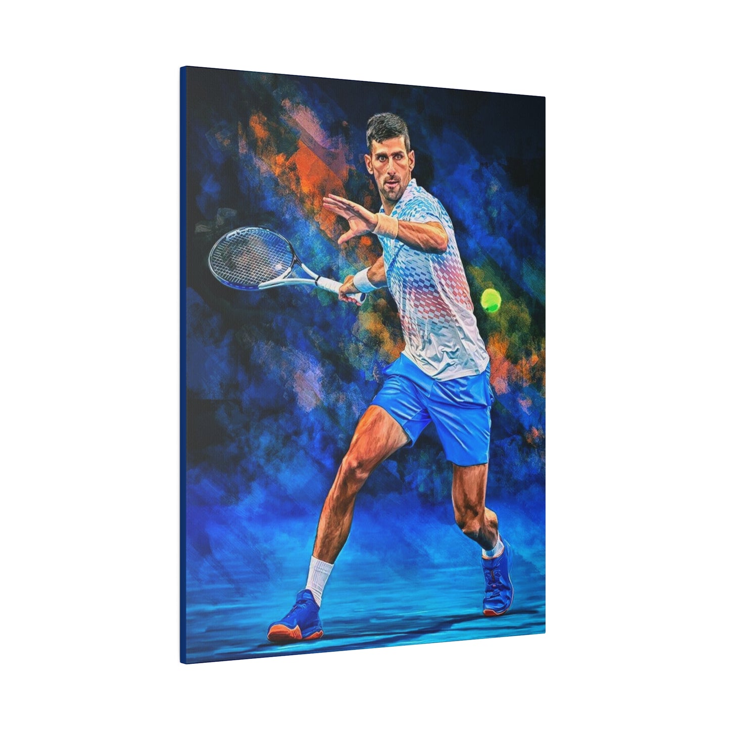 Tennis Legend Djokovic: Mastery on Canvas