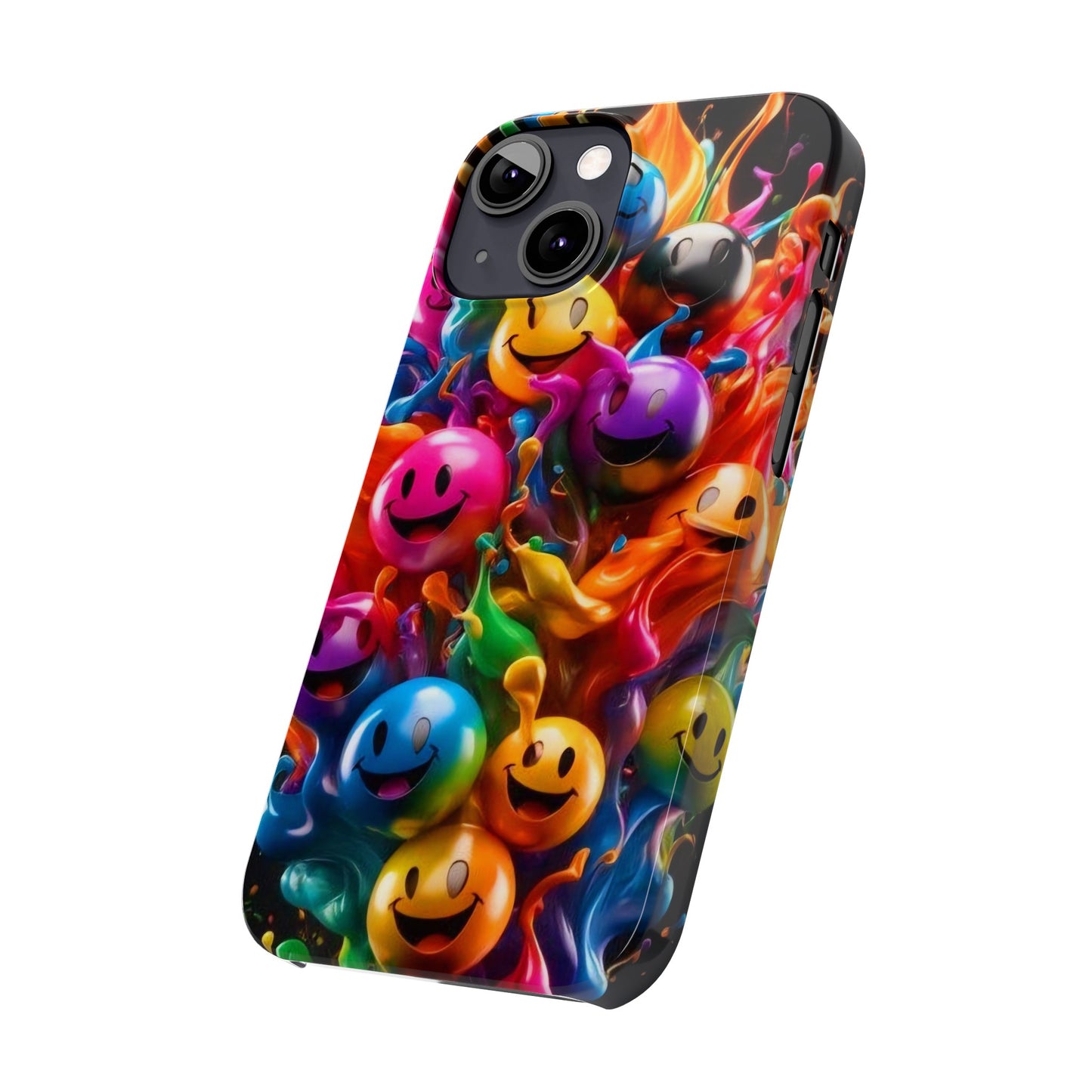 Colorful Emoji" iPhone Cases for iPhone Models 15, 14, 13, 12