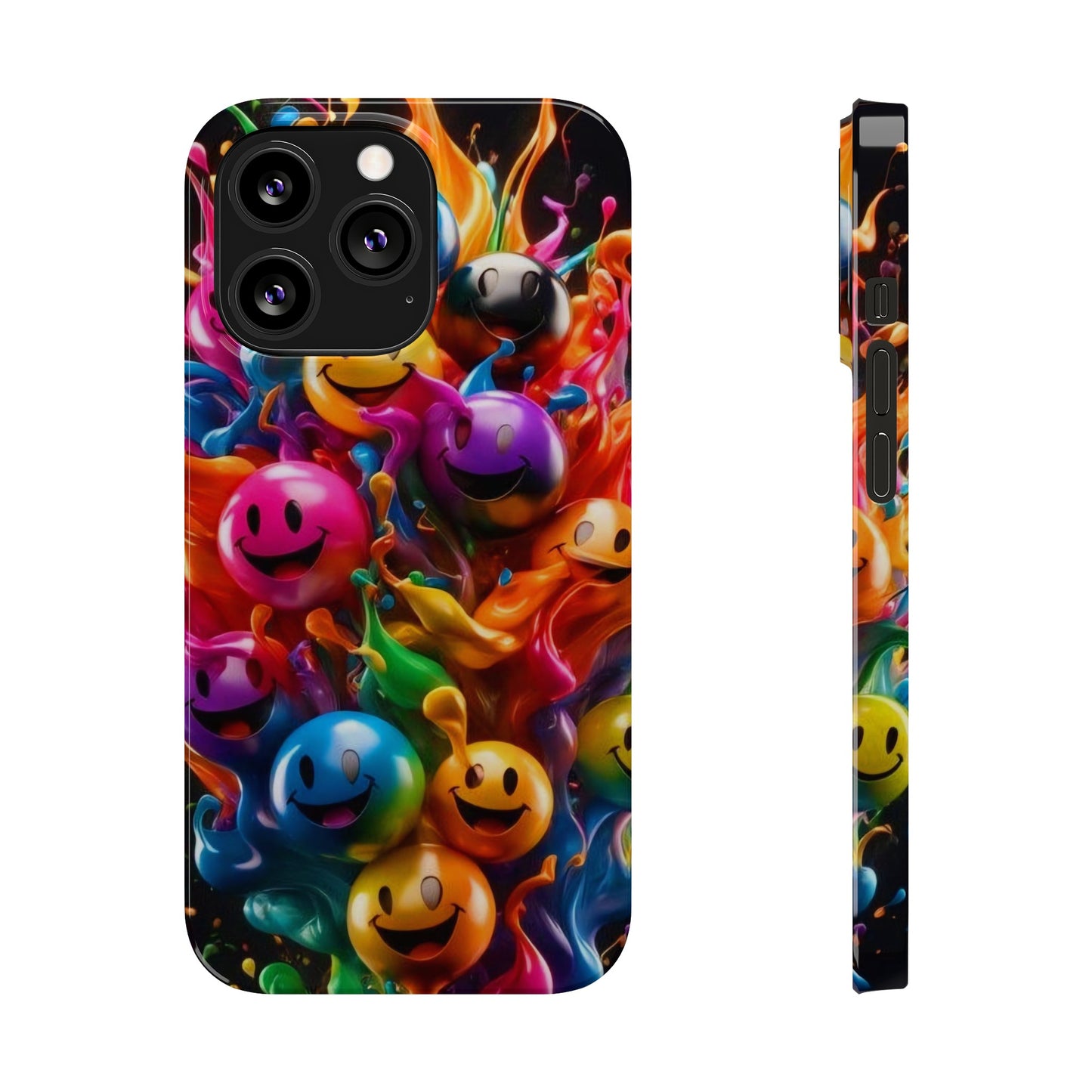 Colorful Emoji" iPhone Cases for iPhone Models 15, 14, 13, 12