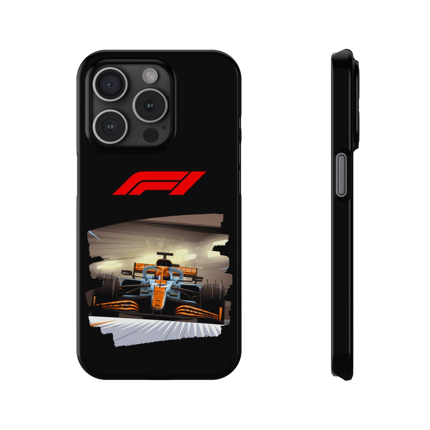 F1 McClaren Orange Car Iphone 15, 14, 13, 12, 11 Cases