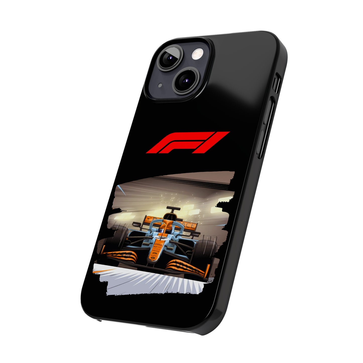 F1 McClaren Orange Car Iphone 15, 14, 13, 12, 11 Cases