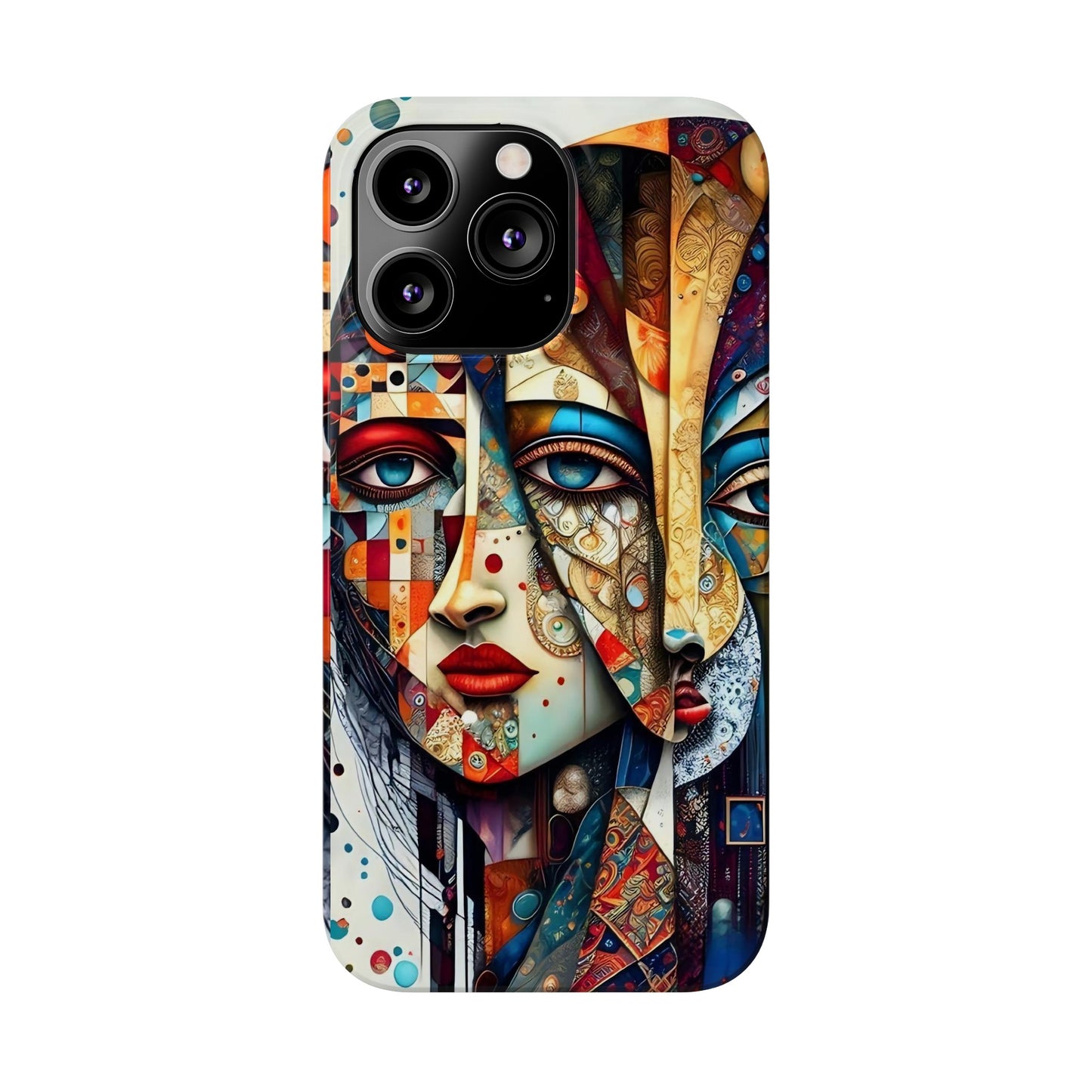 Two Faces Art Design Iphone 15, 14, 13, 12 cases