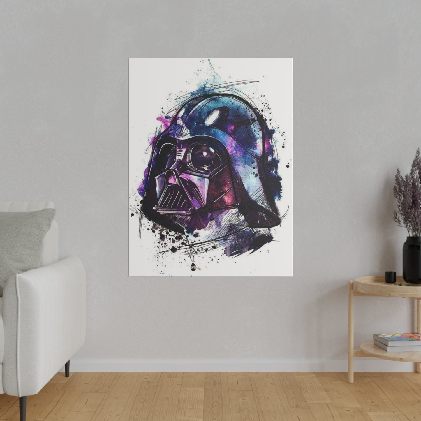 Star Wars Darth Vader Watercolor Canvas: Dark Side Art
