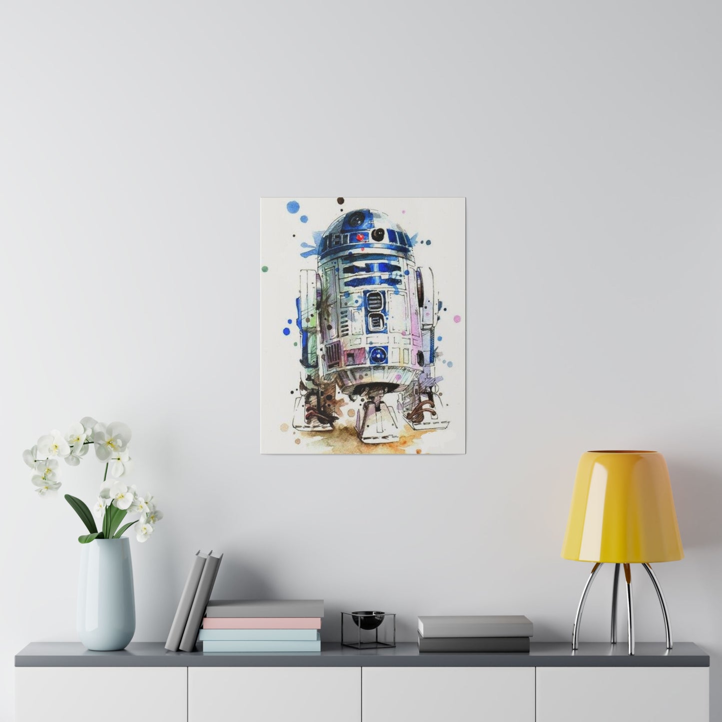 Star Wars R2-D2 Watercolor Art Canvas: Droid Delight