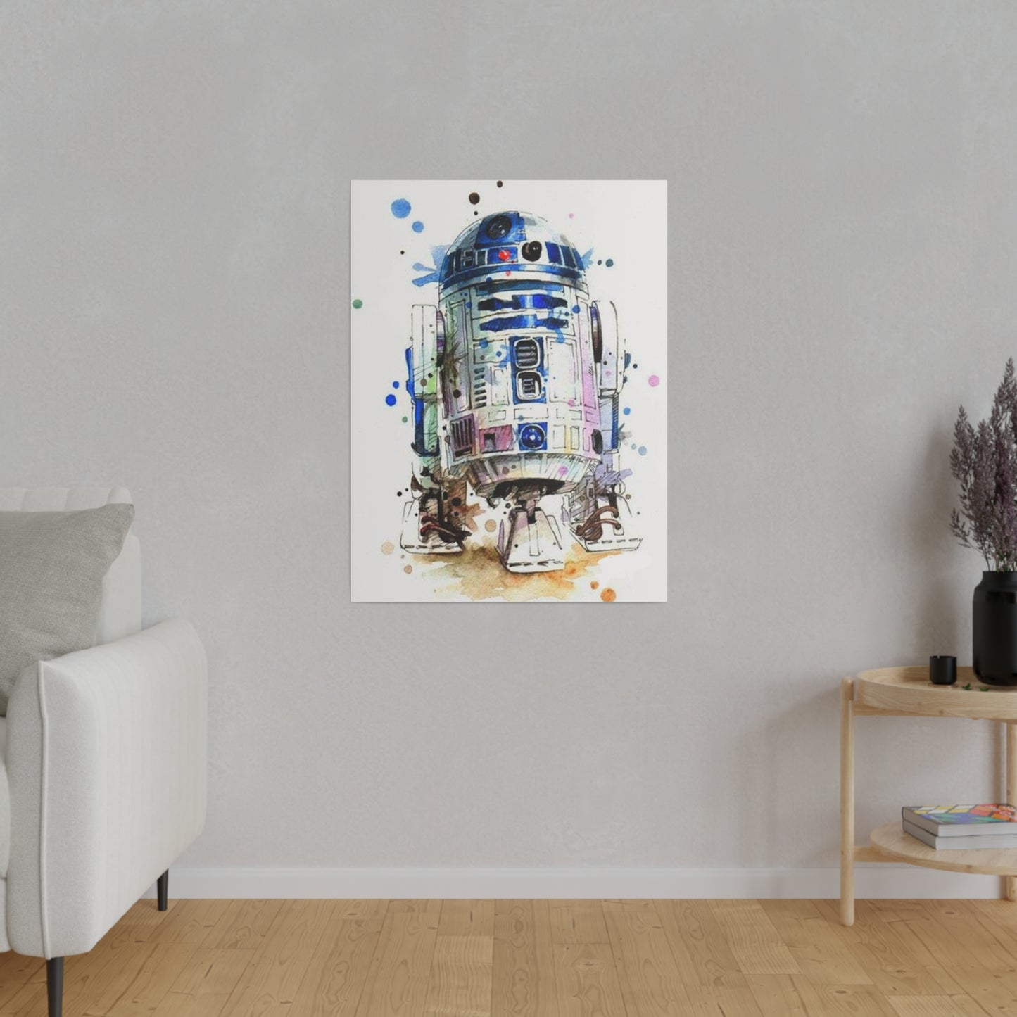 Star Wars R2-D2 Watercolor Art Canvas: Droid Delight