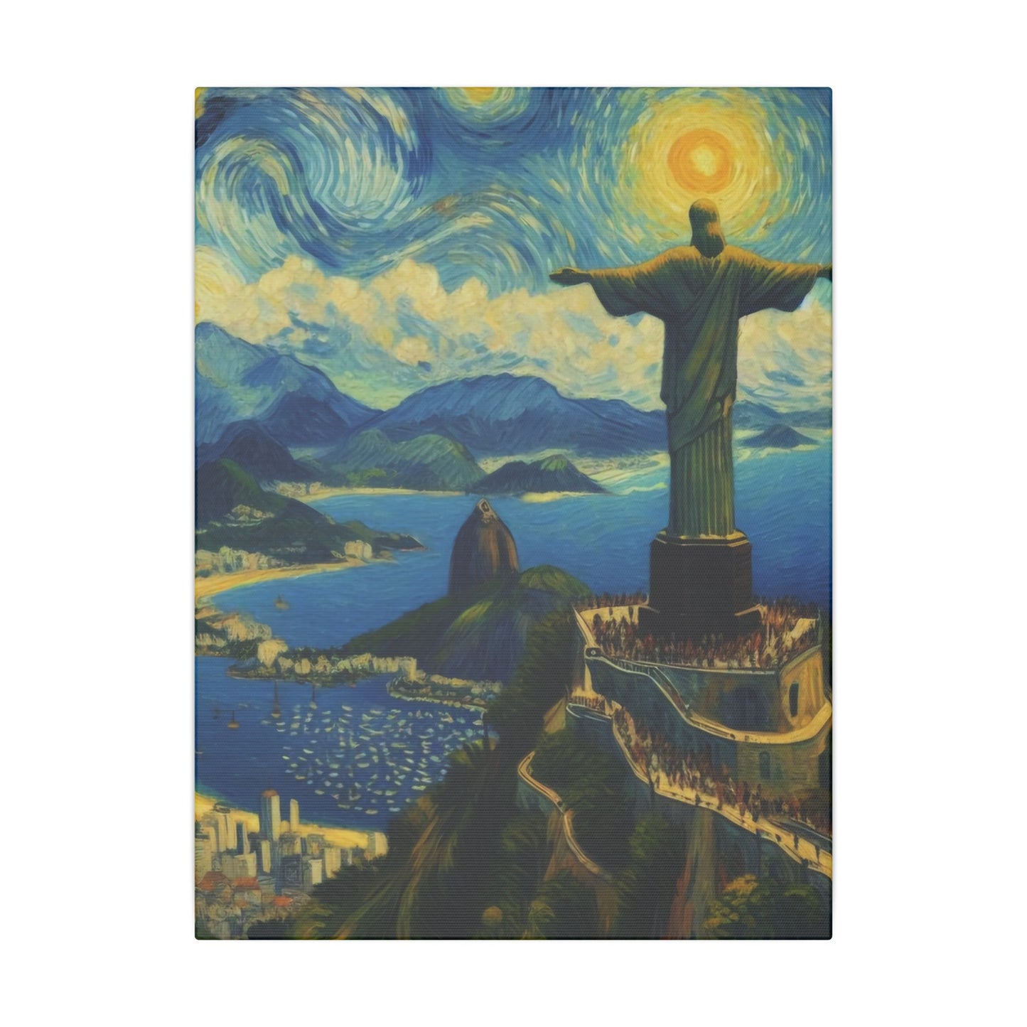 Canvas Rio de Janeiro meets Van Gogh Style
