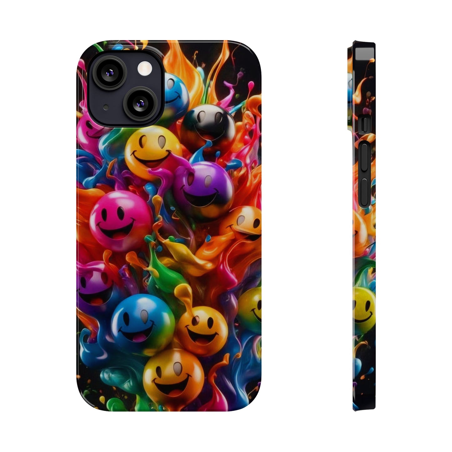 Colorful Emoji" iPhone Cases for iPhone Models 15, 14, 13, 12