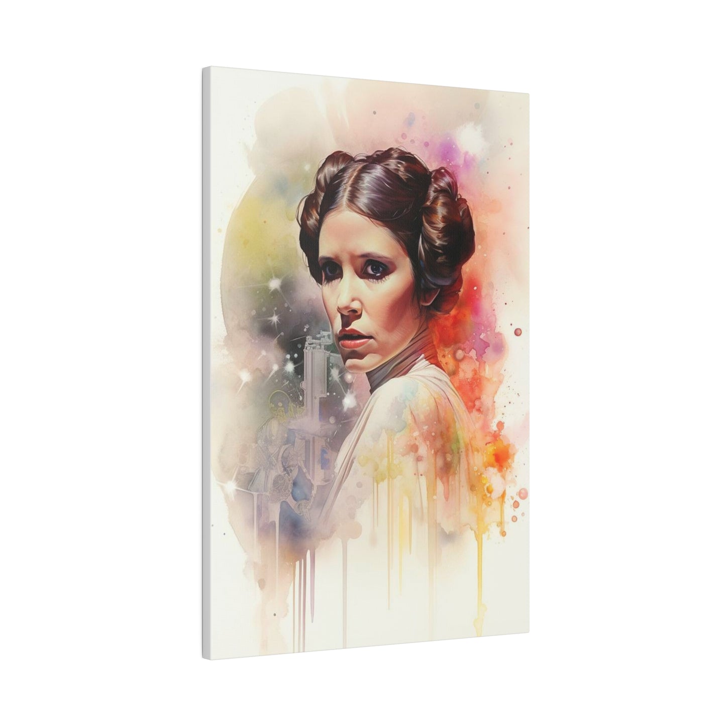 Star Wars Princess Leia Watercolor Canvas: Rebel Spirit