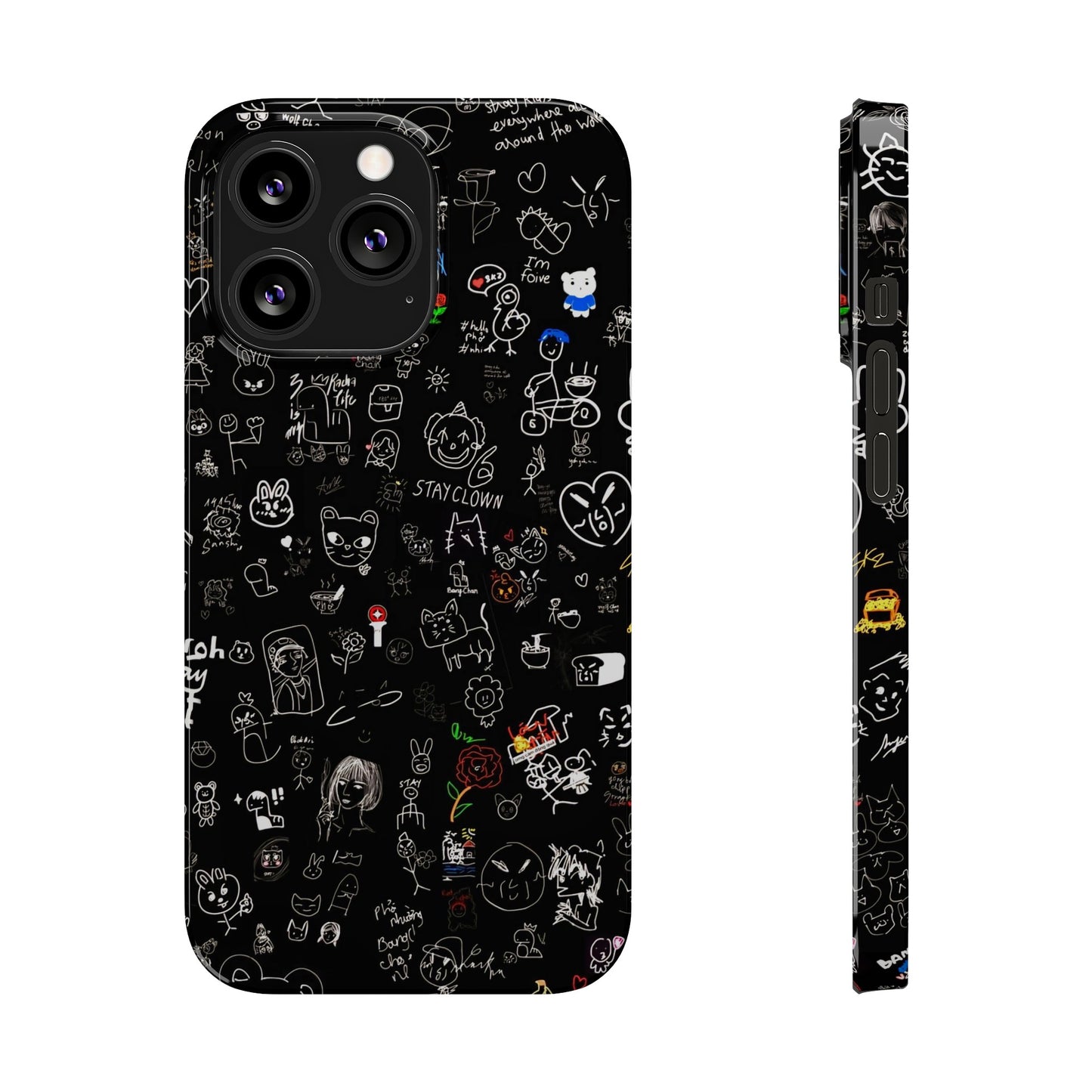 Kids Drawings Style Iphone 15, 14, 13, 12 Cases