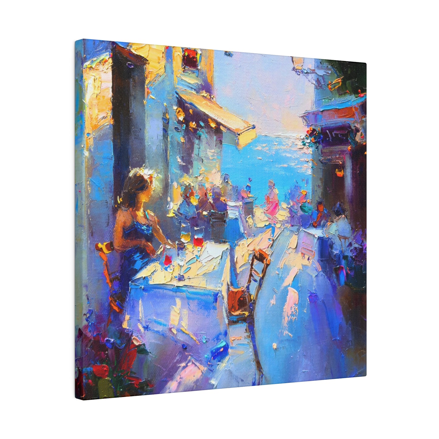 Coastal Conversations: Women at Lunch - Canvas