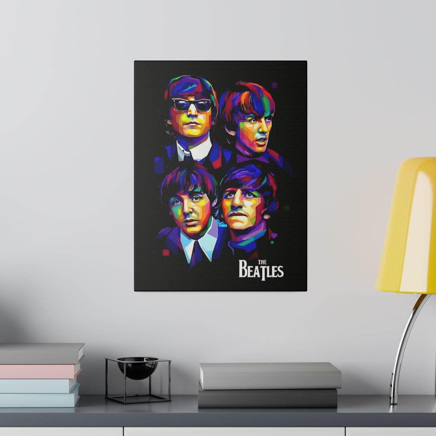 The Beatles Black Portret - Canvas