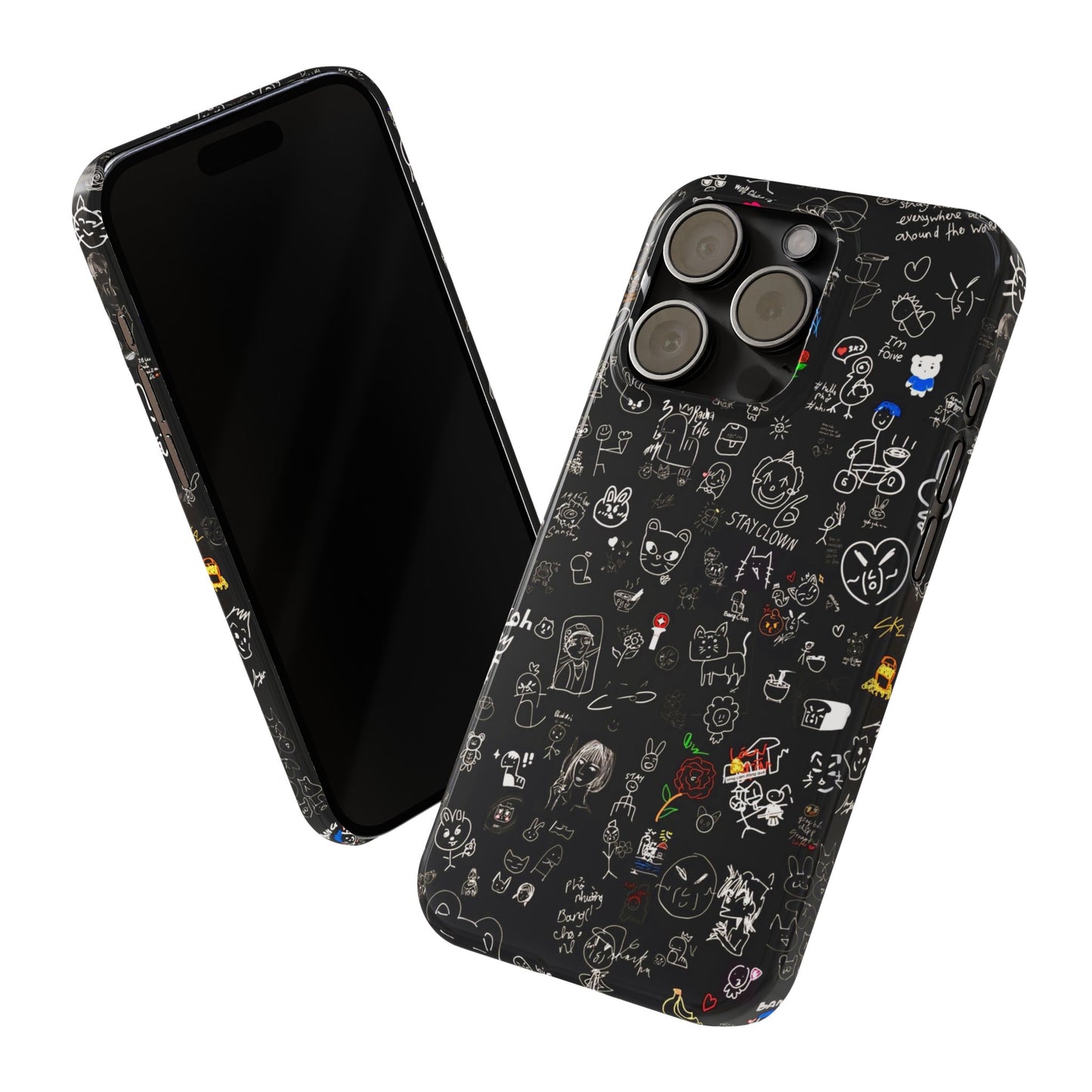 Kids Drawings Style Iphone 15, 14, 13, 12 Cases