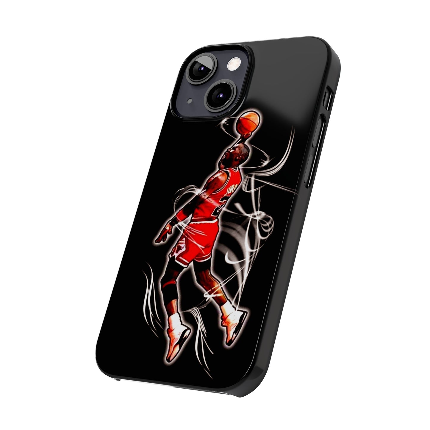 Michael Jordan Dunks and Scores" iPhone 15, 14, 13, 12, 11 Cases