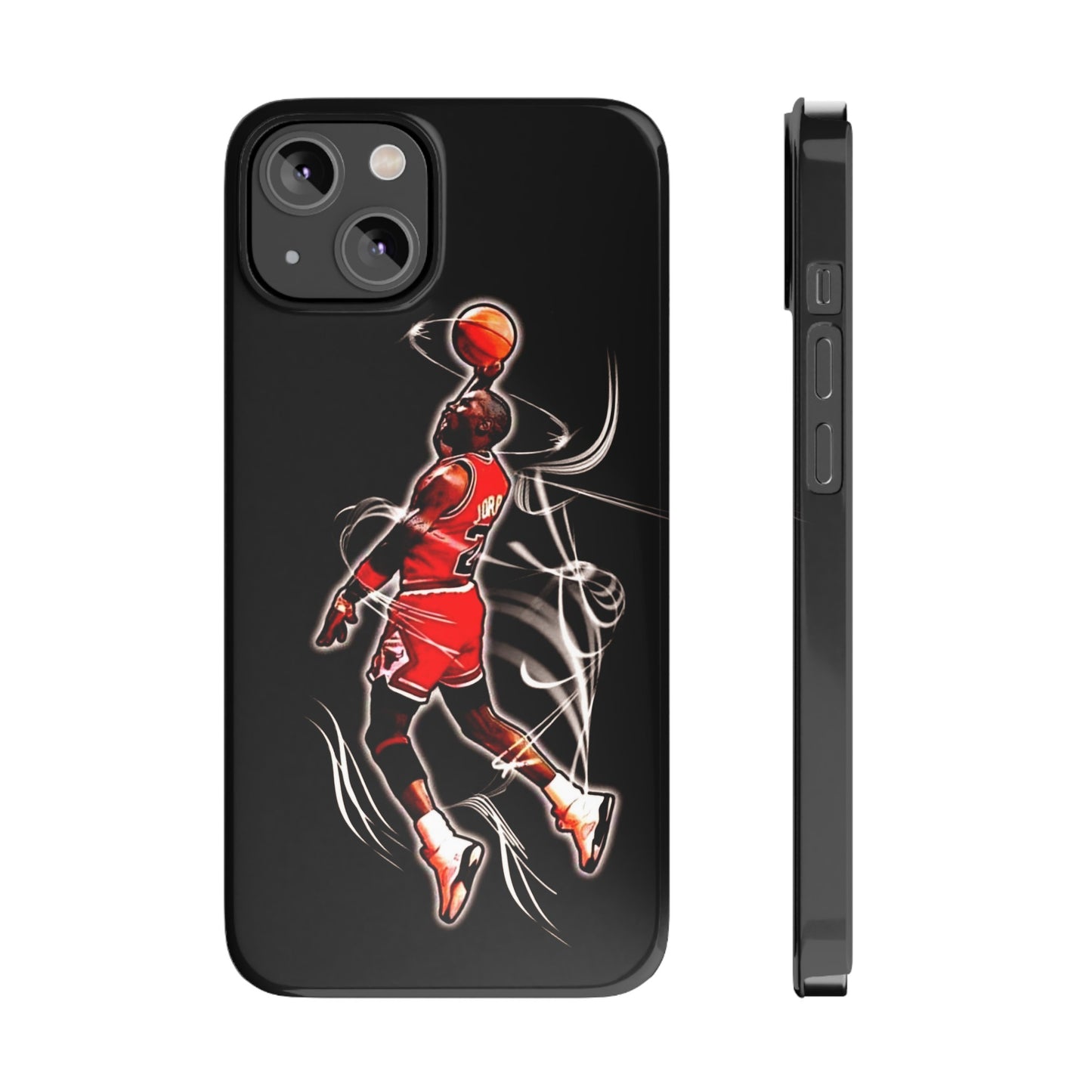 Michael Jordan Dunks and Scores" iPhone 15, 14, 13, 12, 11 Cases