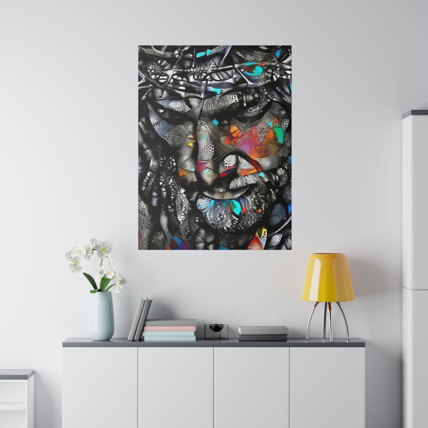 Jesus with Thorn Crown: Sacred Wall Art - Canvas