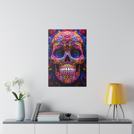 Colorful Skullhead: Mexican Style Canvas