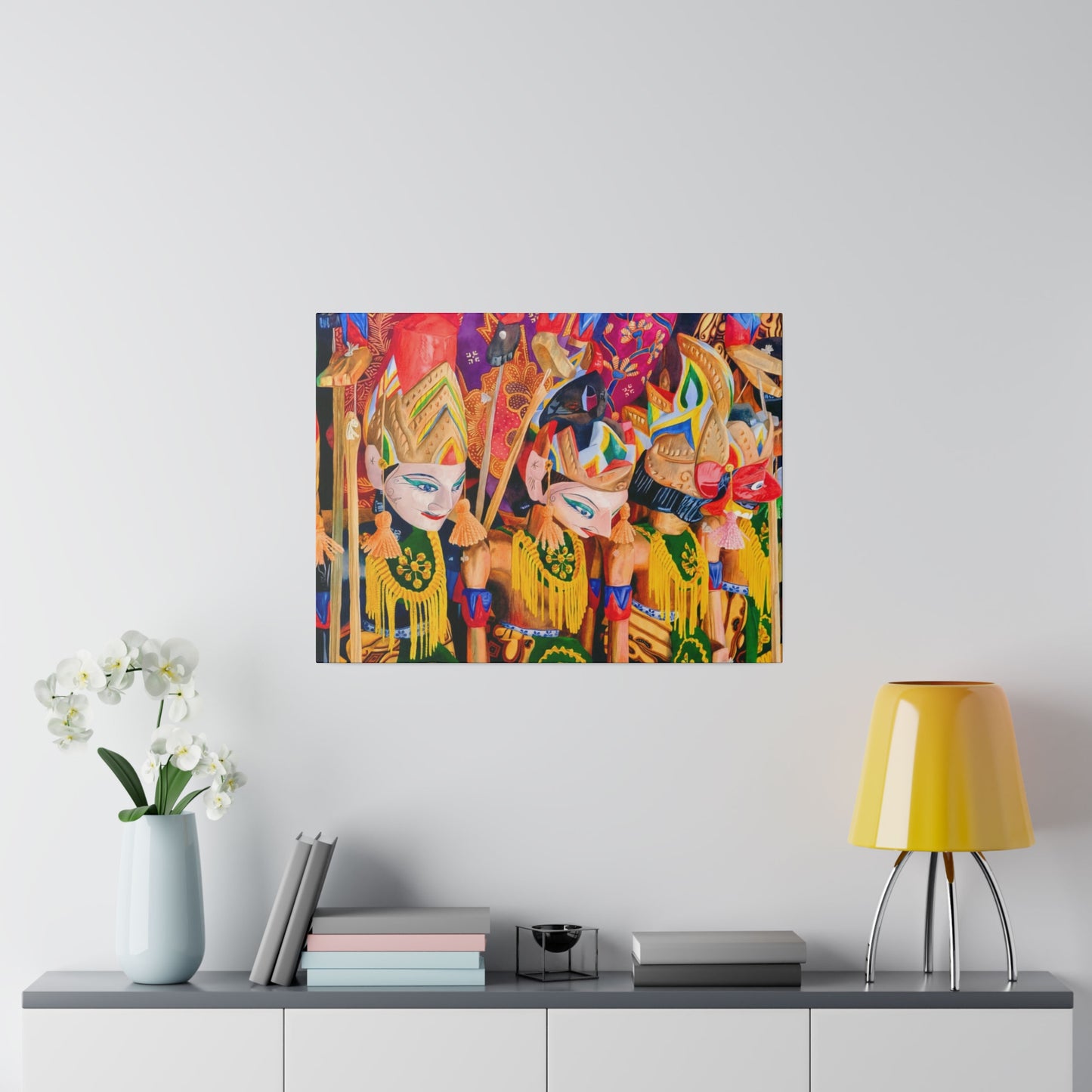Wayang Tales: Indonesian Wall Art - Canvas