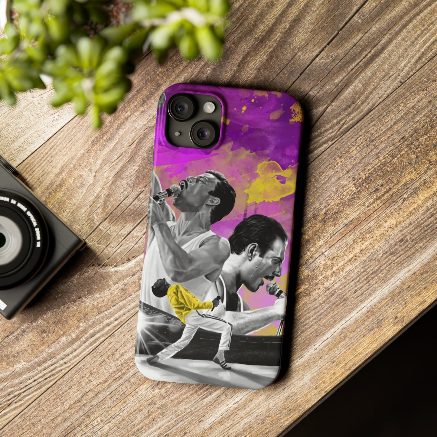 Queen Freddie Mercury on Live Aid  IPhone 15, 14, 13, 12 Cases