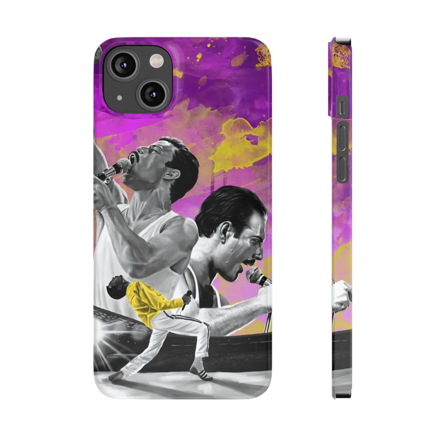 Queen Freddie Mercury on Live Aid  IPhone 15, 14, 13, 12 Cases