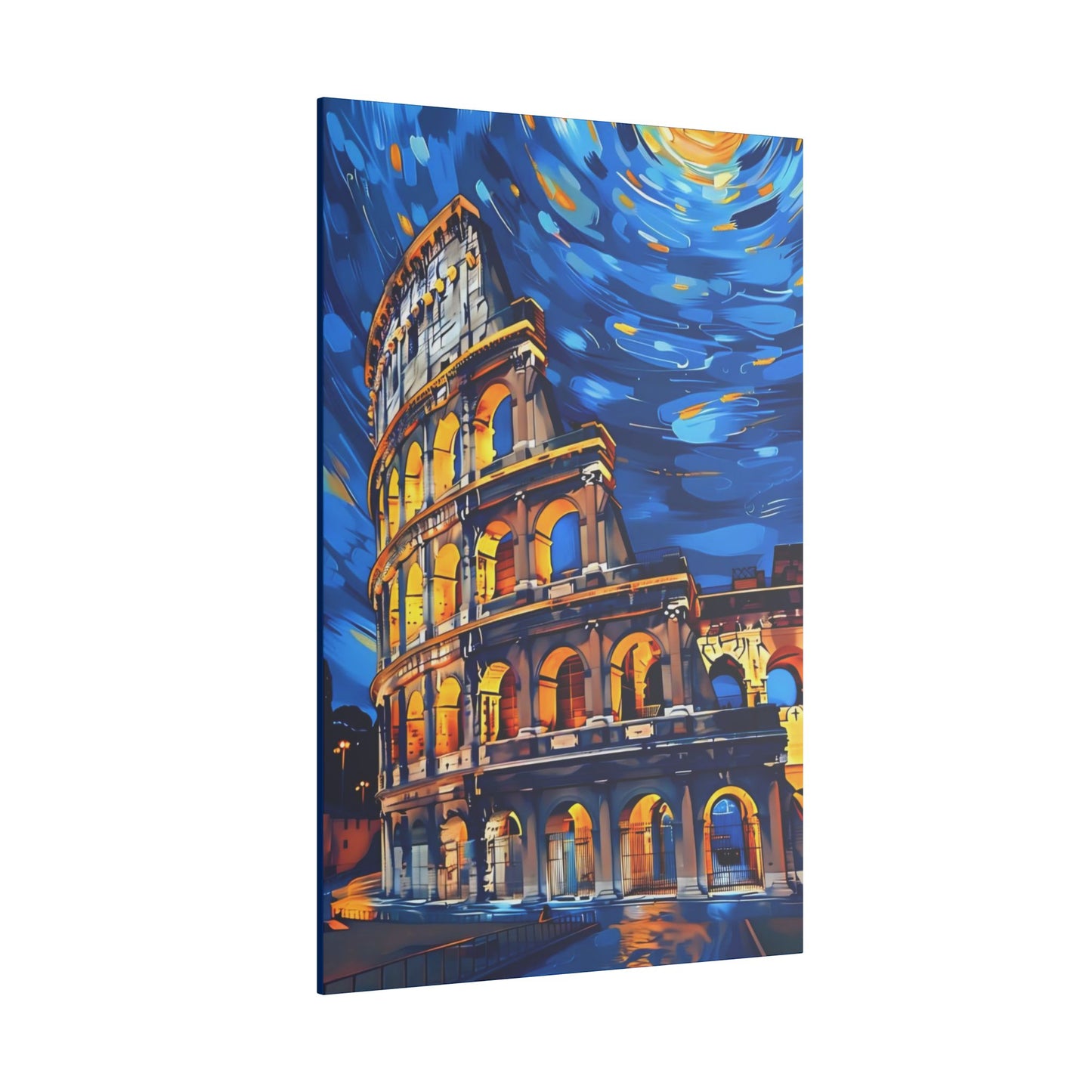 Canvas Colosseum Meets Van Gogh Style