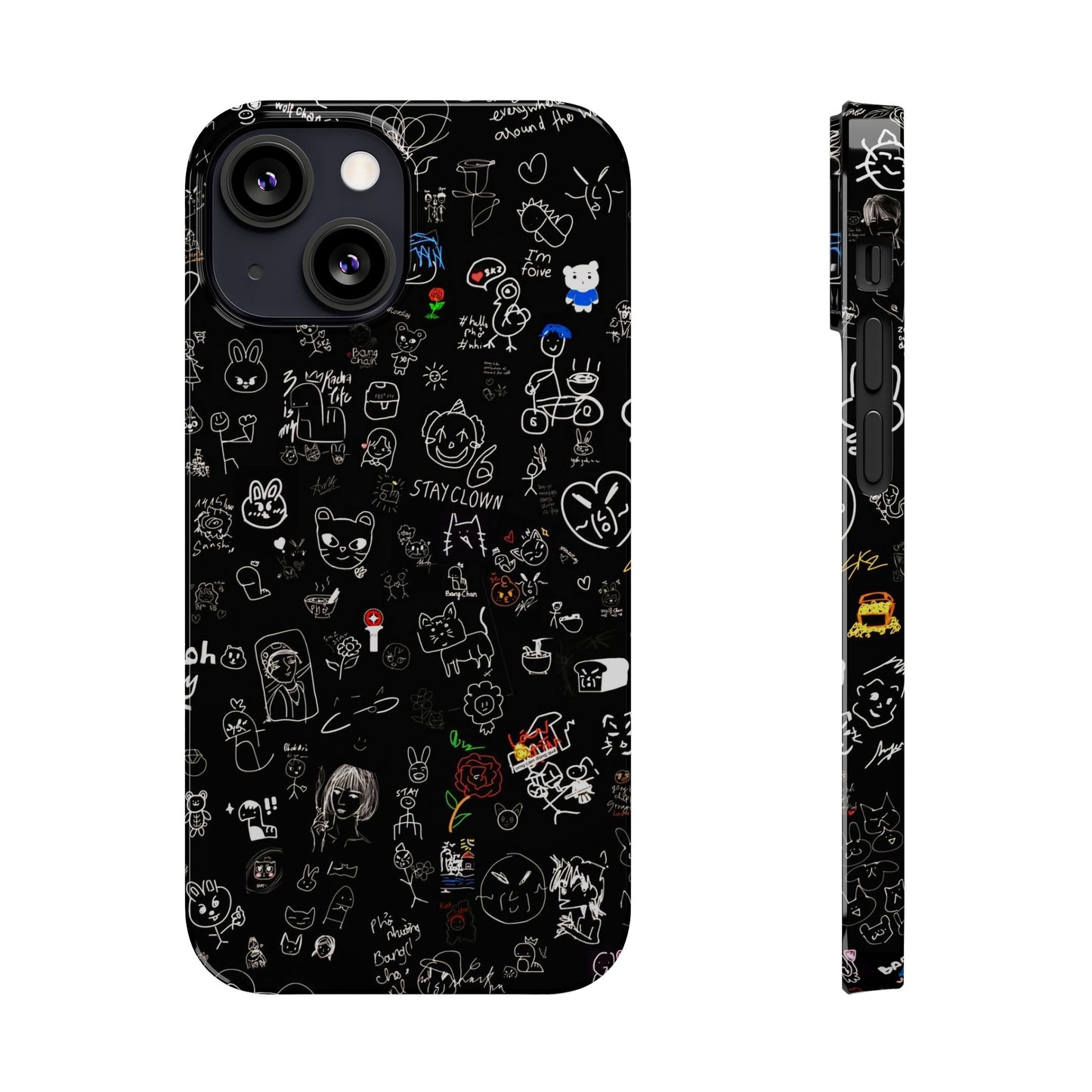 Kids Drawings Style Iphone 15, 14, 13, 12 Cases