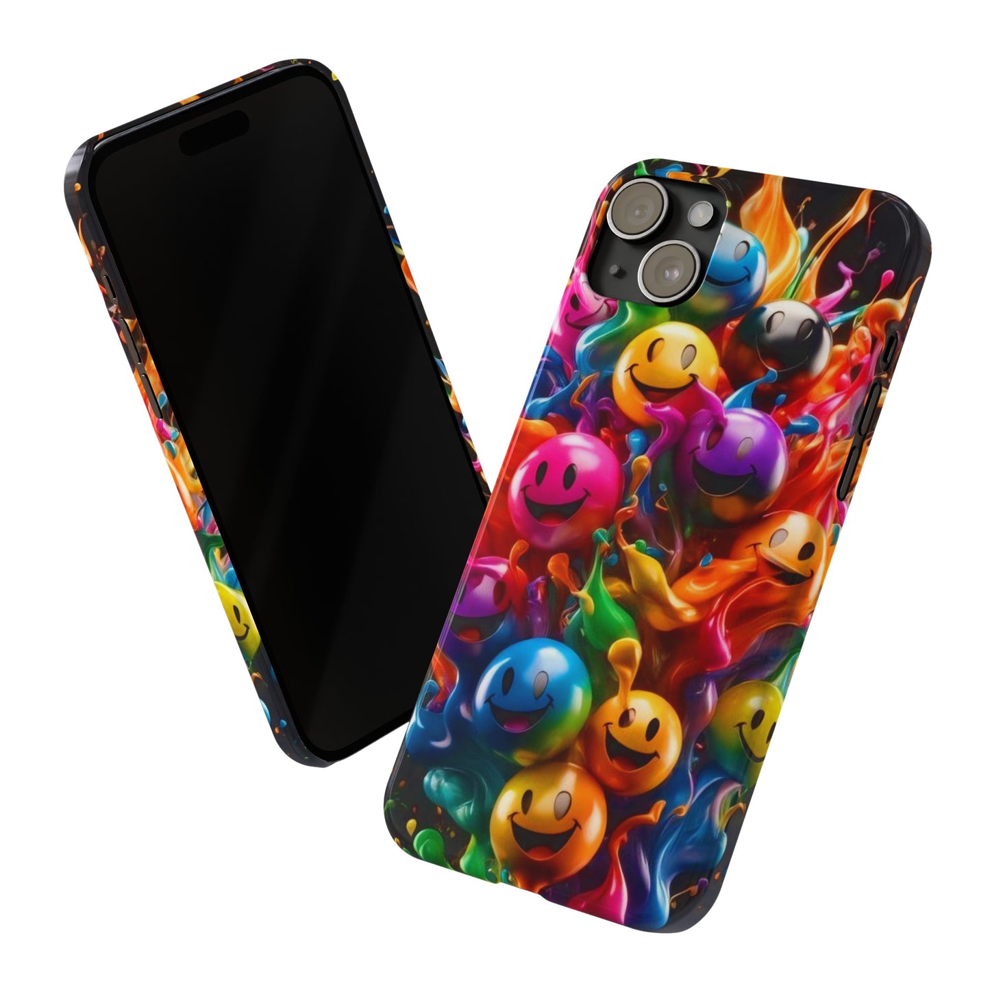 Colorful Emoji" iPhone Cases for iPhone Models 15, 14, 13, 12