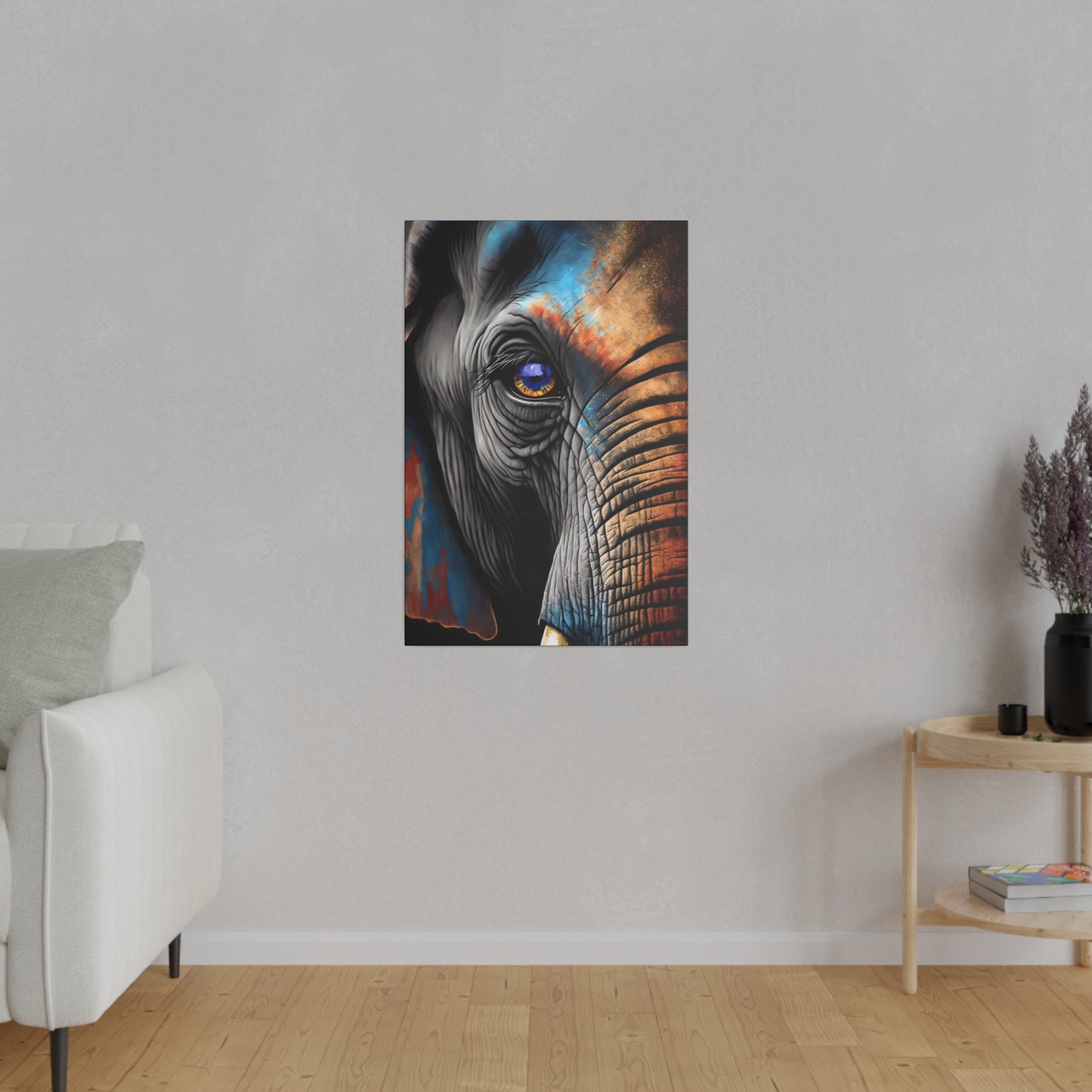 Half Elephant Head: Nature-Inspired Wall Art Canvas
